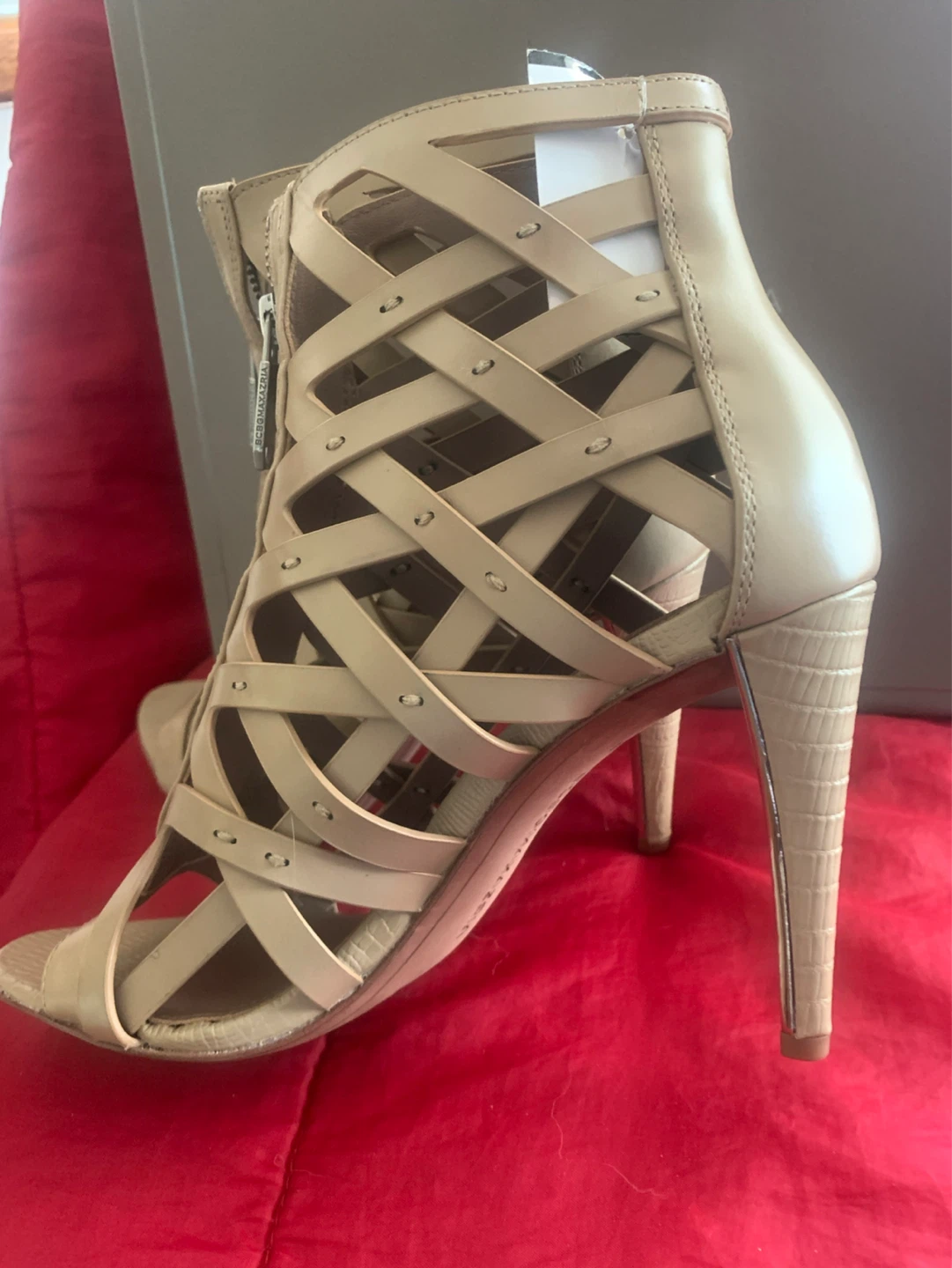 BCBG Max Azria Eleni Strappy Heels Beige - photo 3