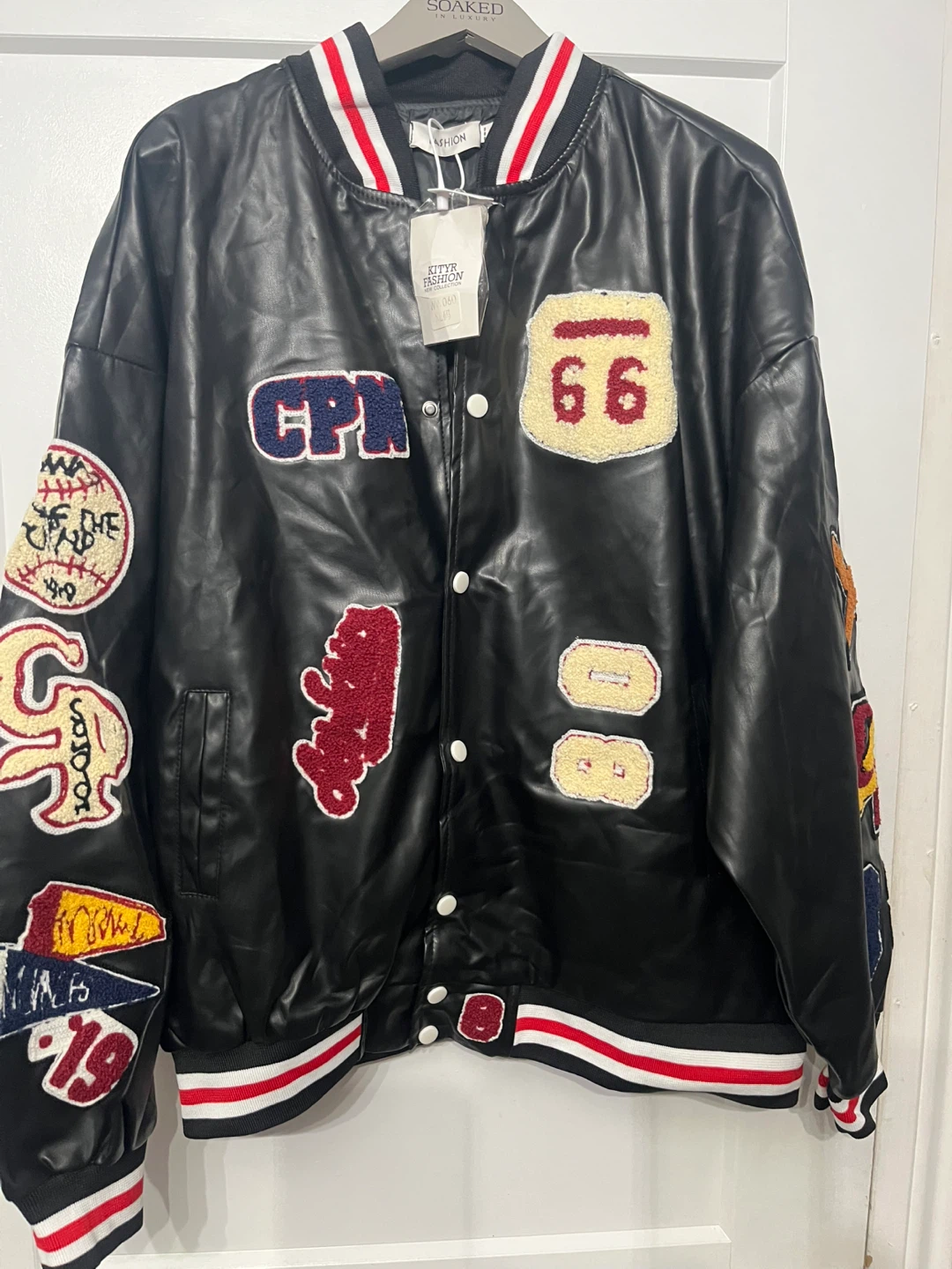 Men’s  Champion Varsity Jacket Black XL