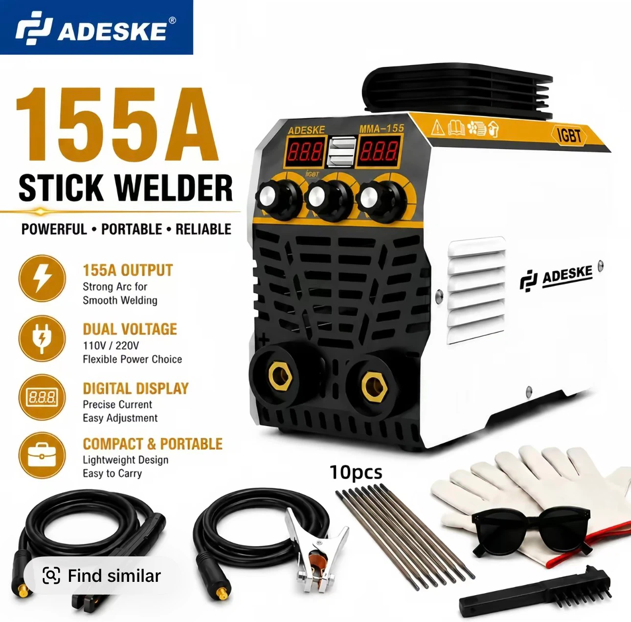 155A Stick Welder MMA-155 Dual Voltage - photo 2