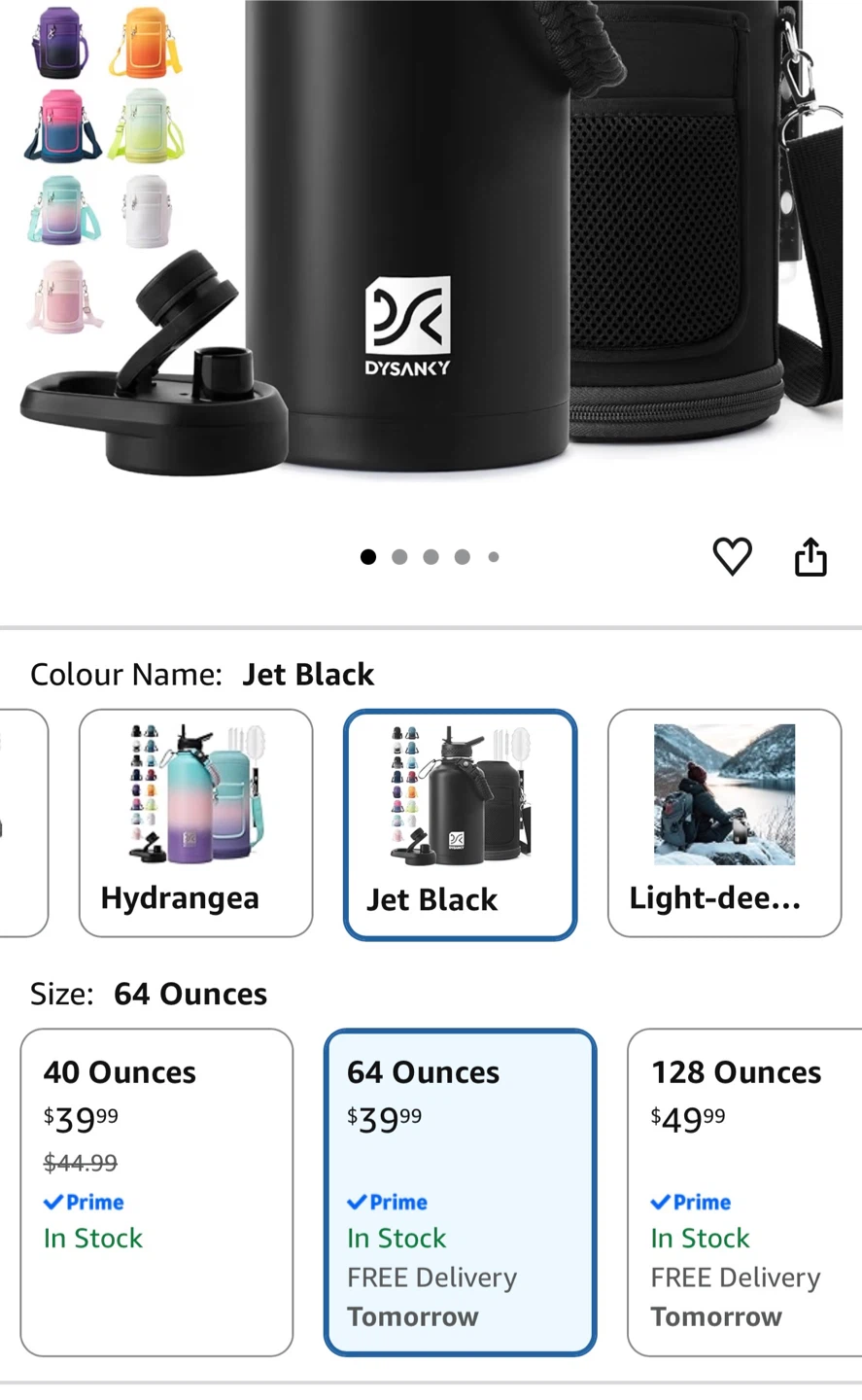 Dysanky Jet Black 64oz Water Bottle with Pouch - photo 5