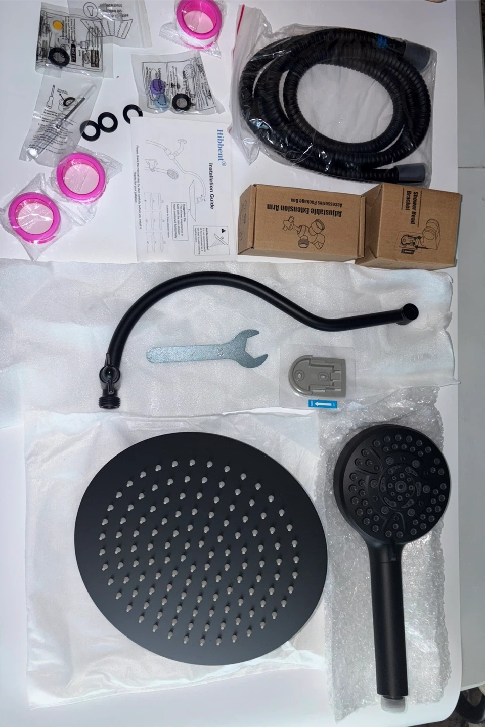 New Hibbent Matte Black Showerhead Combo Set - photo 5