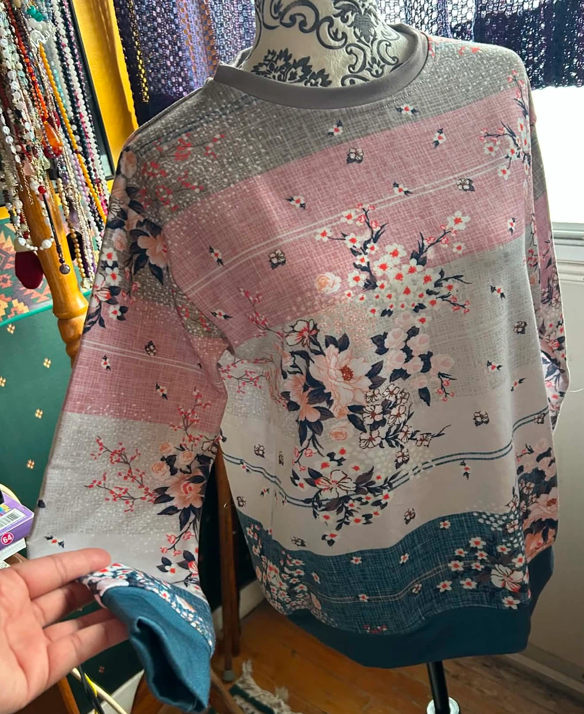Long Sleeve Floral Print Top