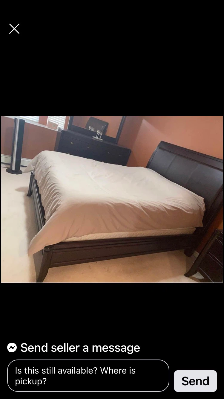 5pce Dark Brown Queen Size Bedroom Suite