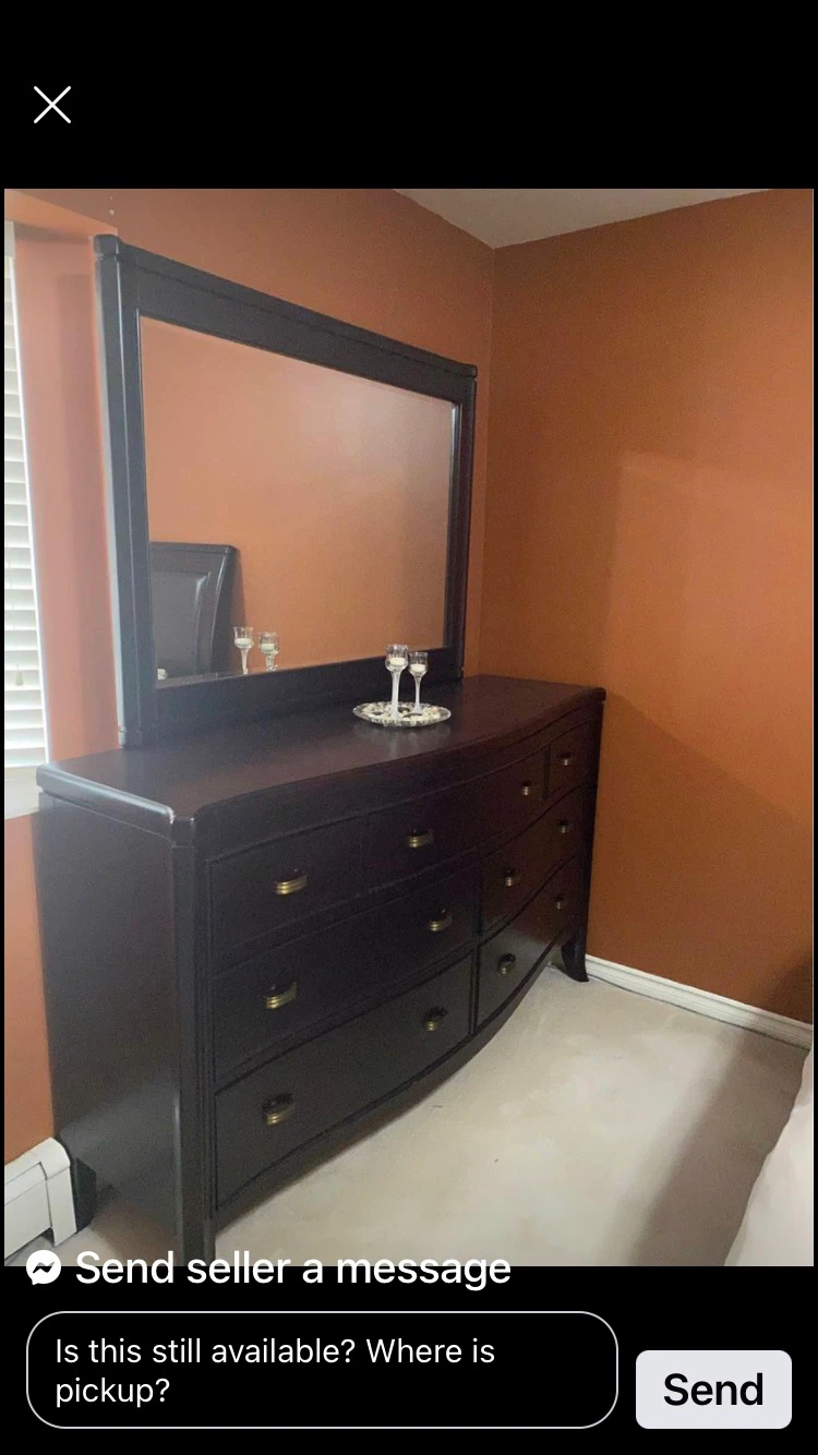 5pce Dark Brown Queen Size Bedroom Suite - photo 2