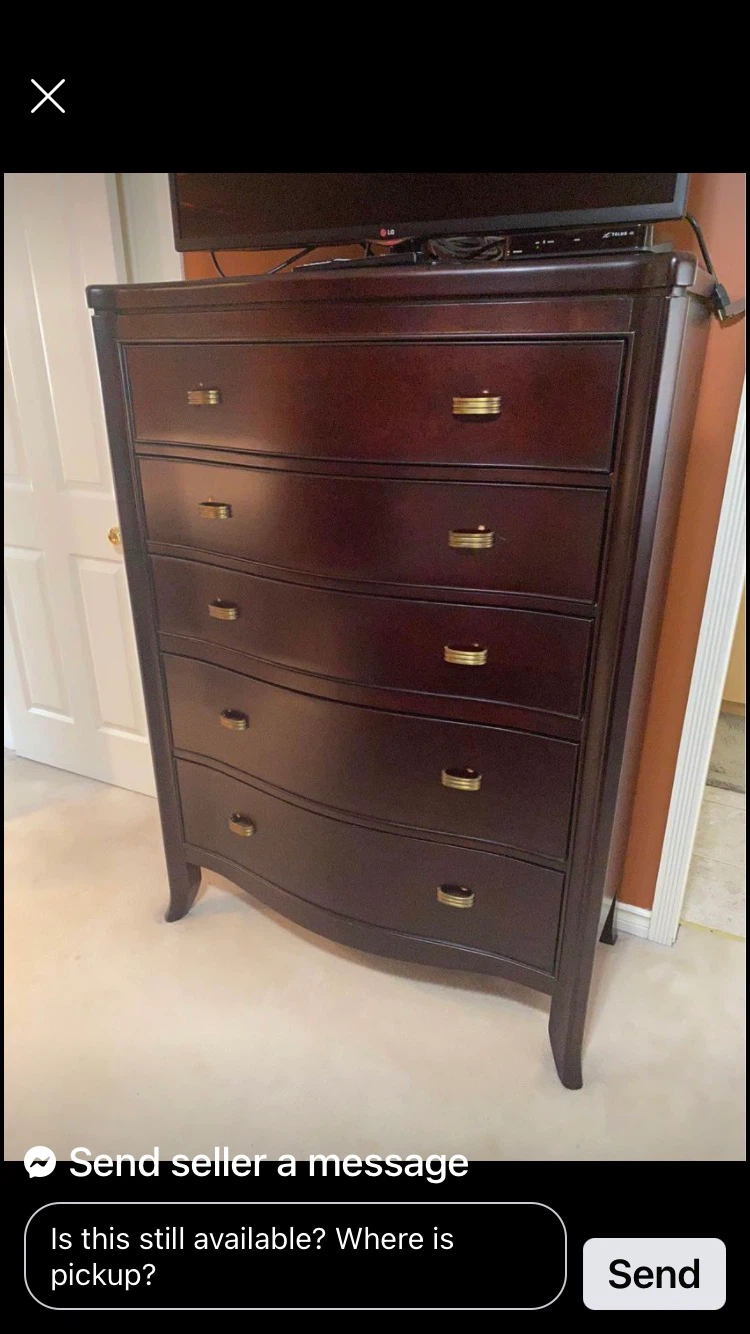 5pce Dark Brown Queen Size Bedroom Suite - photo 3