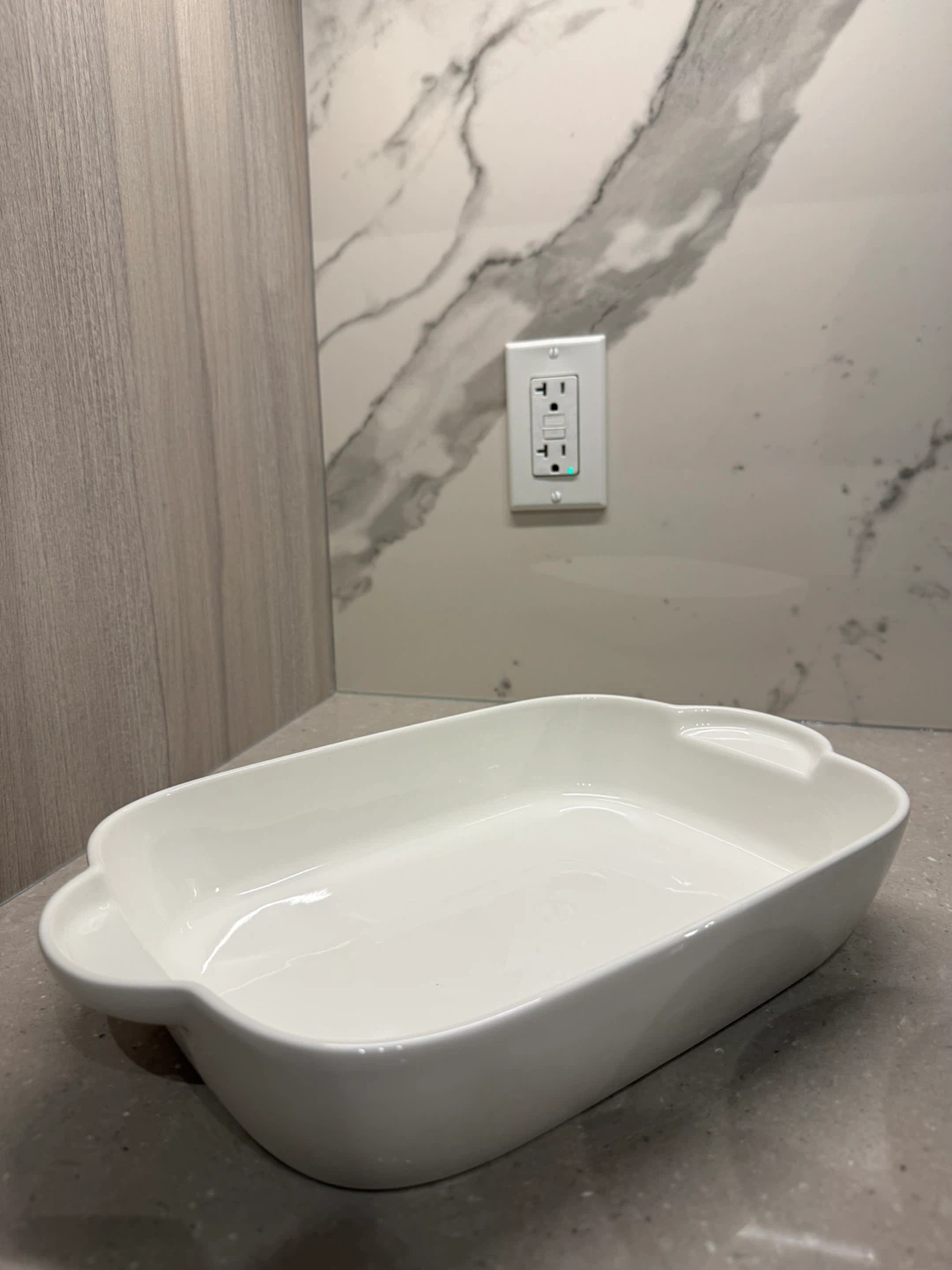 White ceramic rectangular baking dish - photo 2