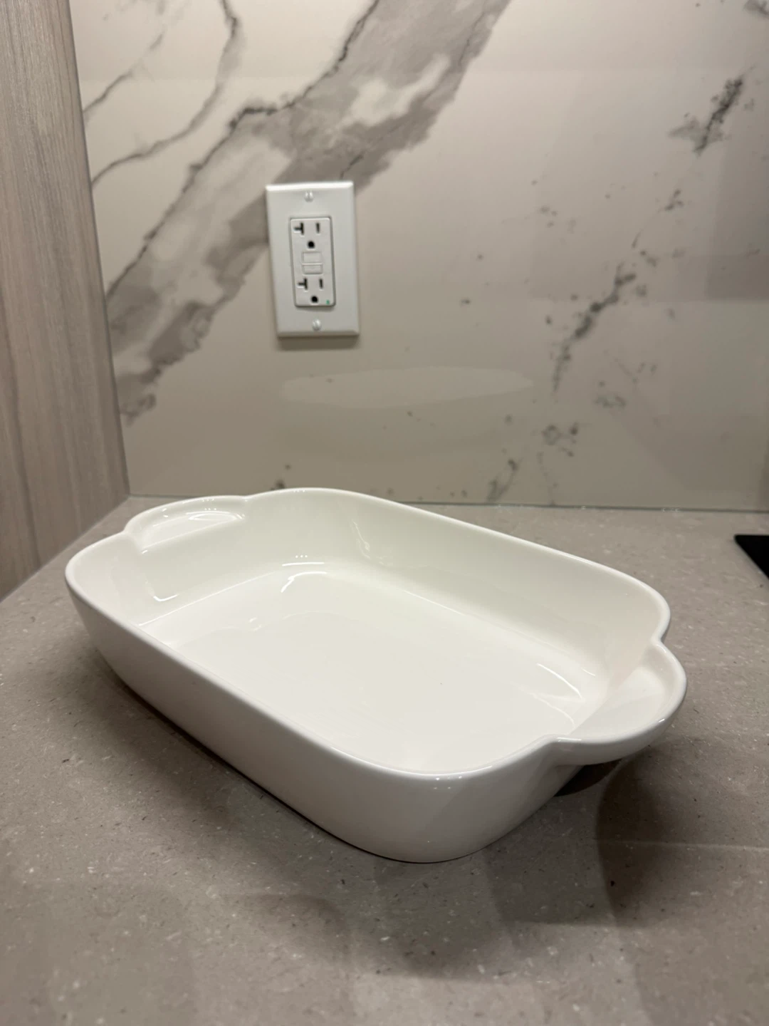 White ceramic rectangular baking dish - photo 3