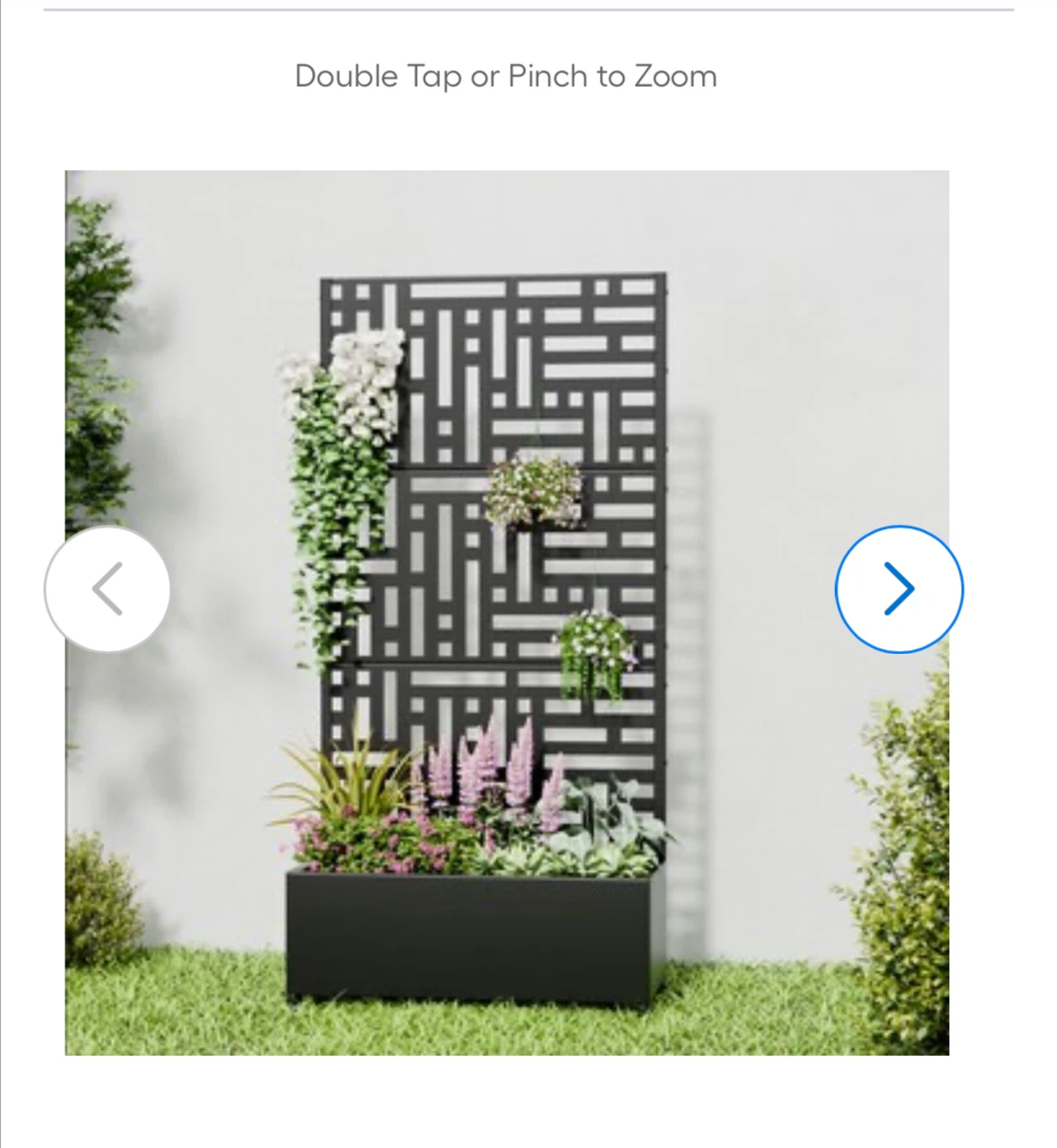 Privacy screen with  Metal Planter with Trellis - photo 4
