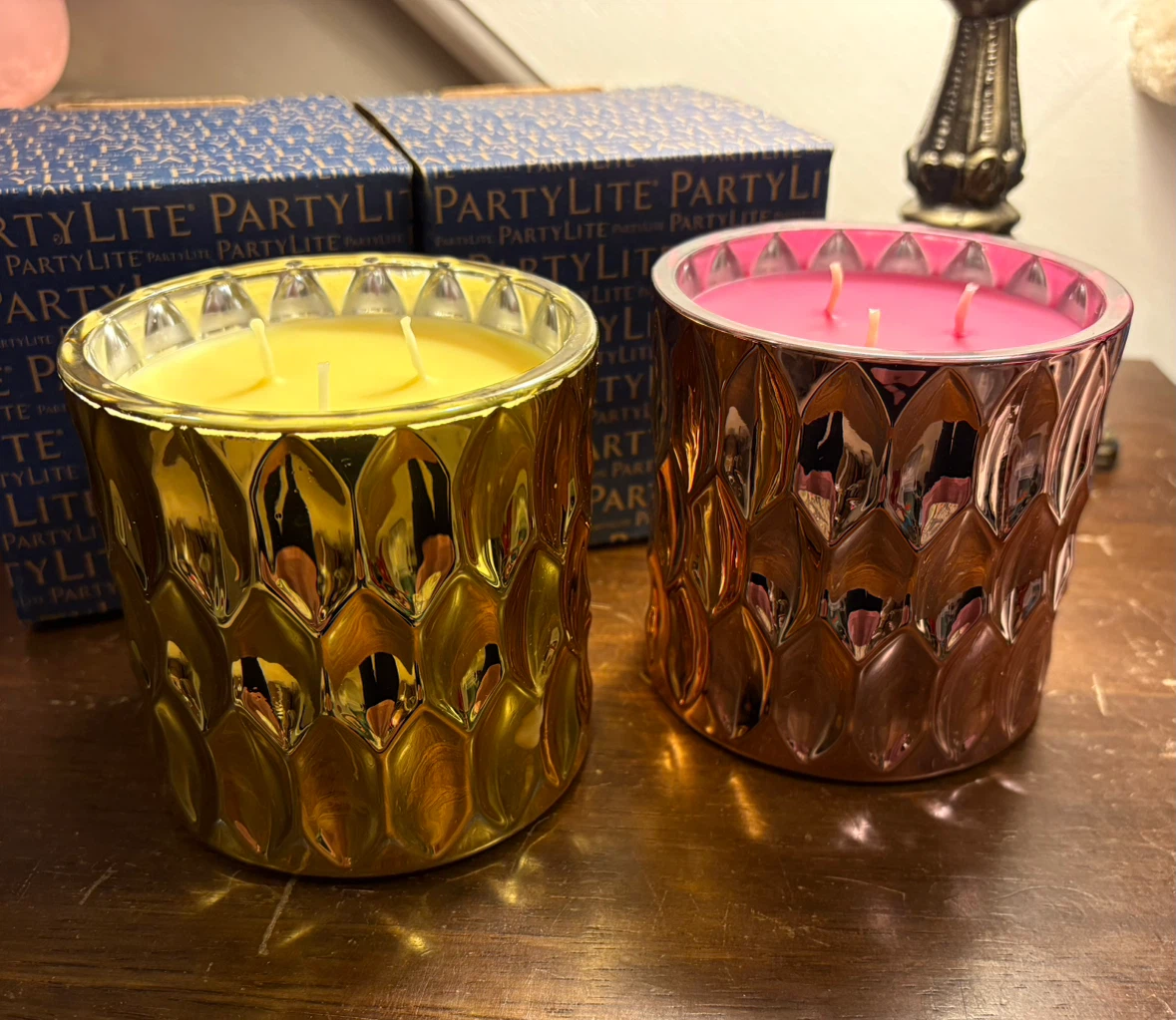 ✨✨PartyLite Scented Jar Candles - Lemon & Raspberry Macaroon