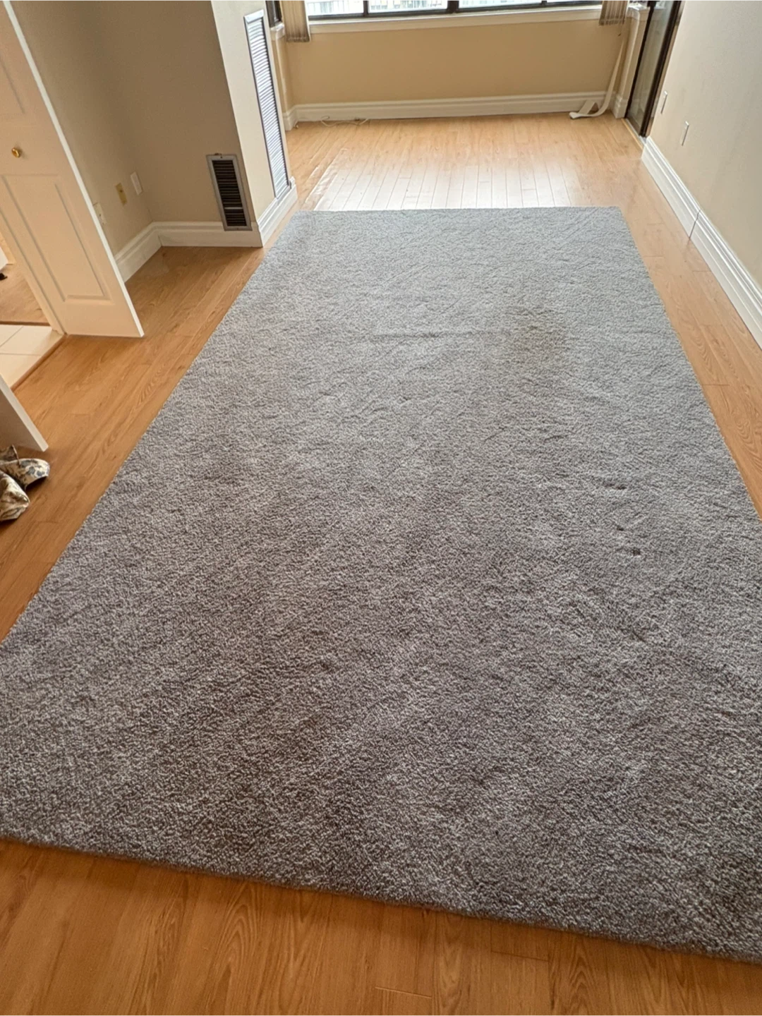 Free delivery used Grey Shag Area Rug - photo 4