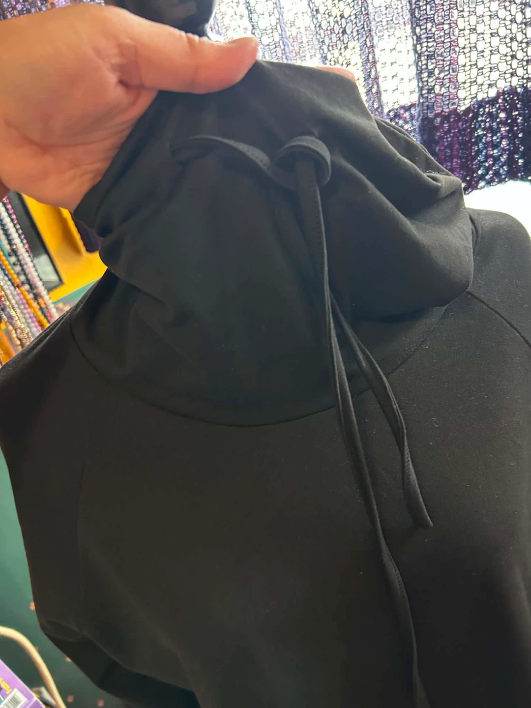 Black Cowl Neck Tunic with a Fancy Hemline - photo 2