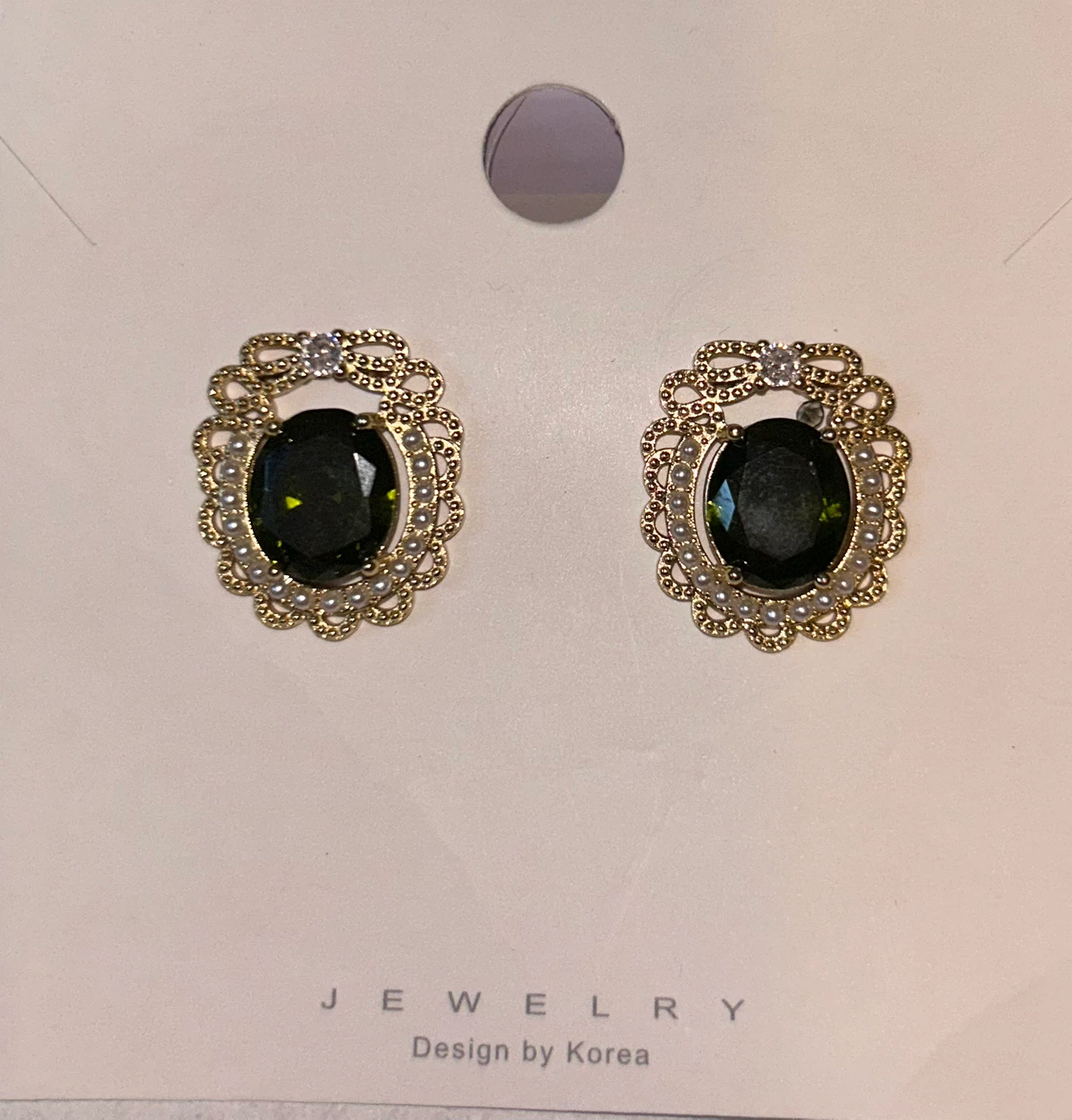 Gold Tone Oval  - Design by Korea - photo 2