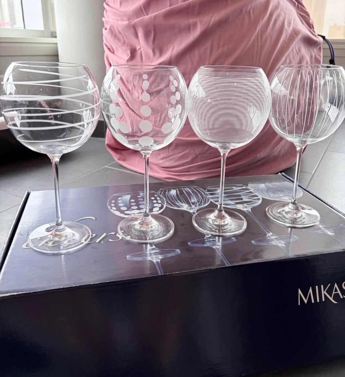 Mikasa Cheers Crystal Wine Glasses