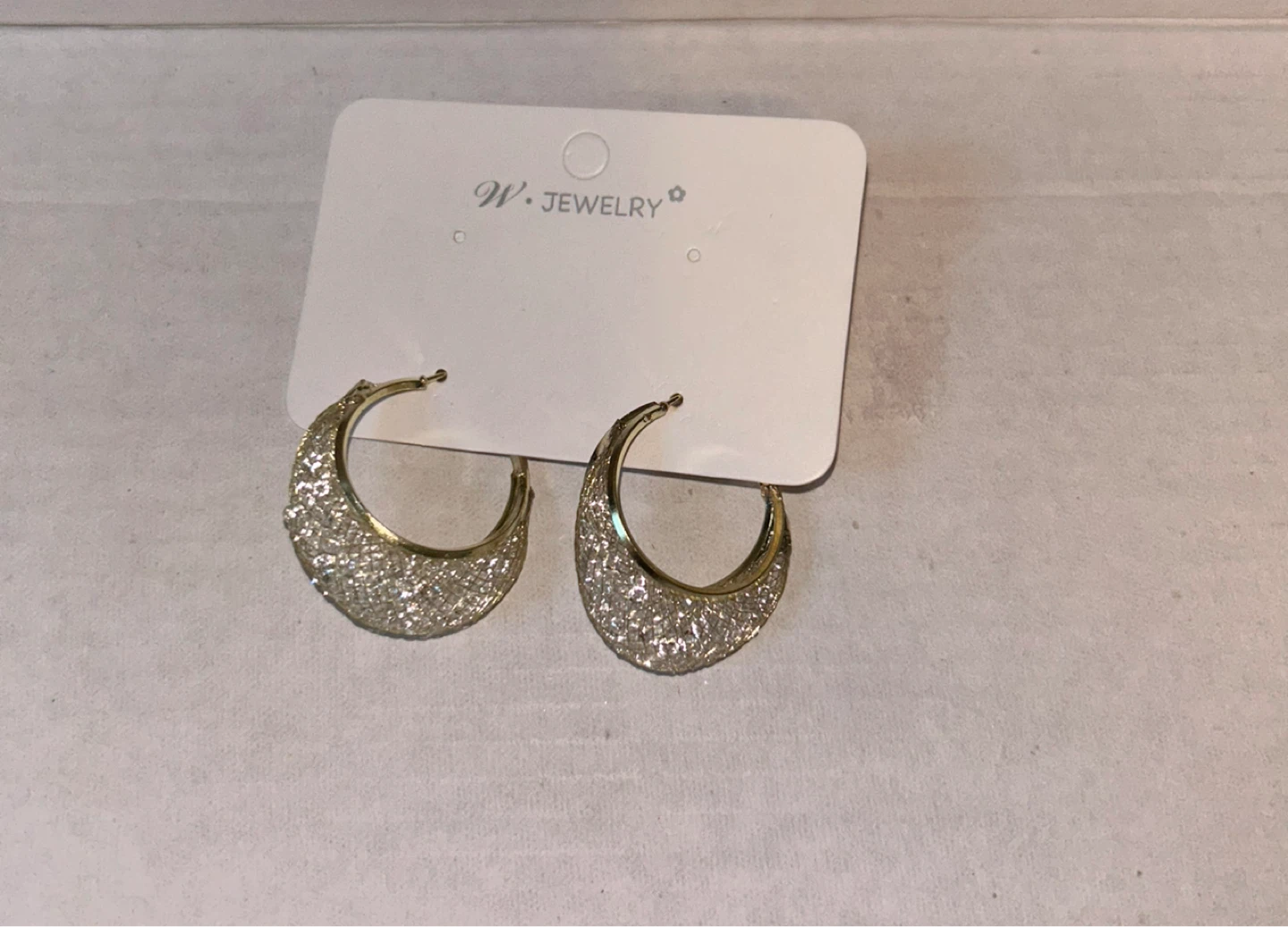 W. JEWELRY Crystal Hoop Earrings