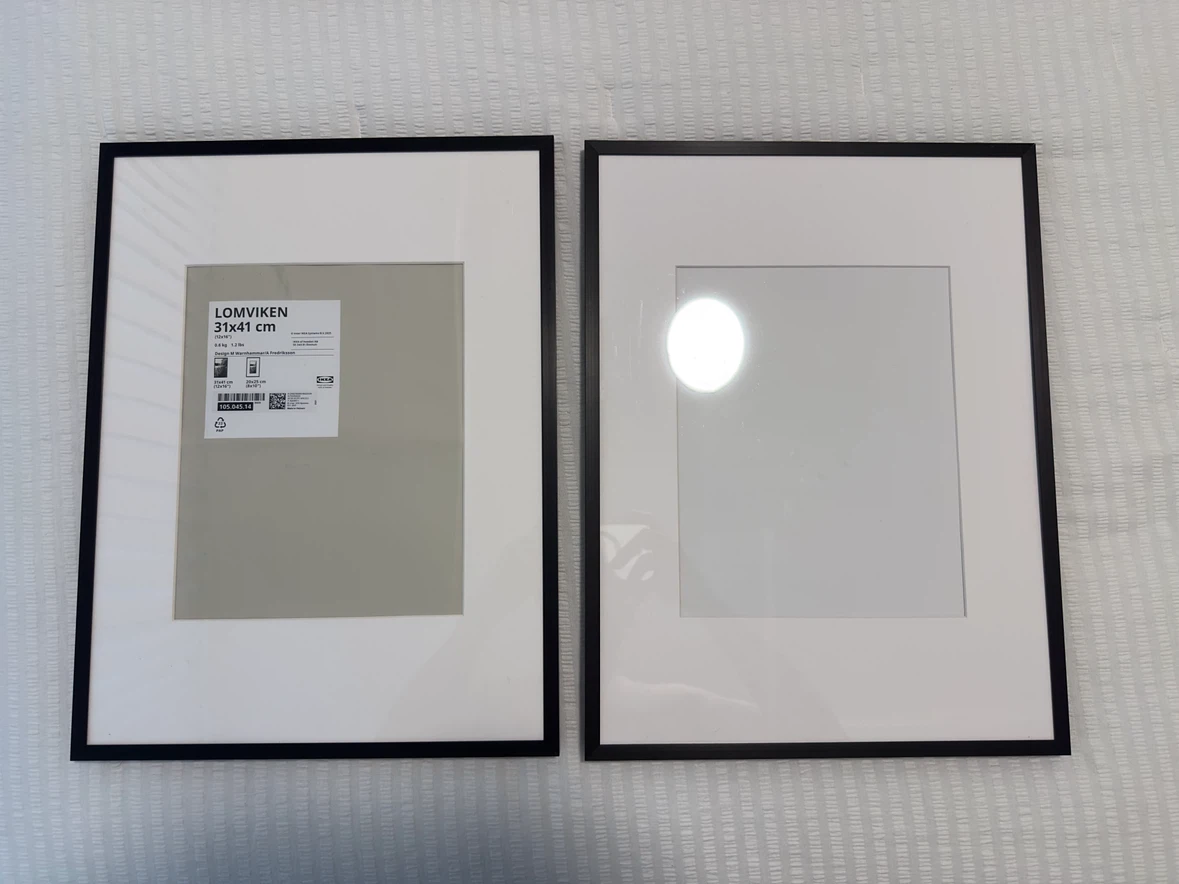 2 IKEA LOMVIKEN Black Picture Frames