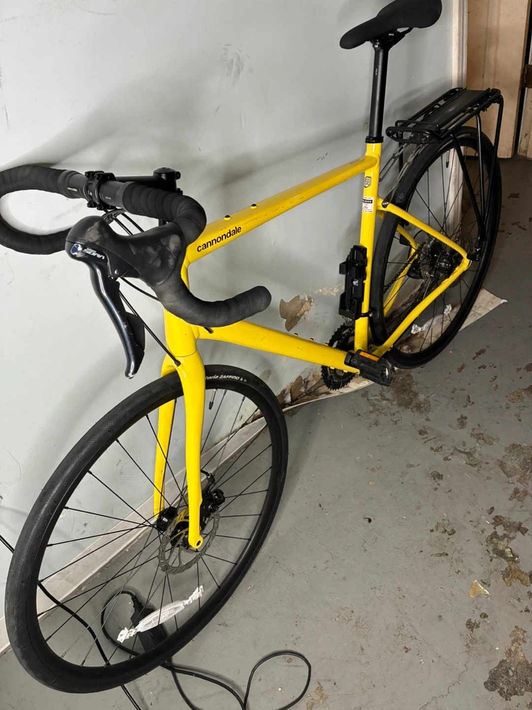 Yellow Cannondale Road Bike with Rack - photo 3