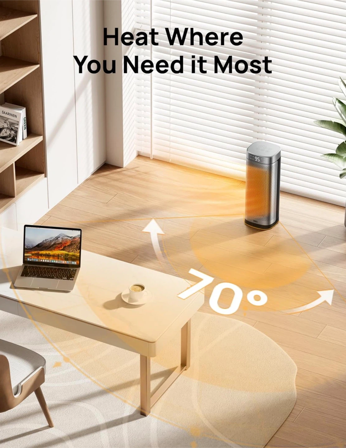 DREO Solaris Slim H3A Space Heater – 1500W - photo 4