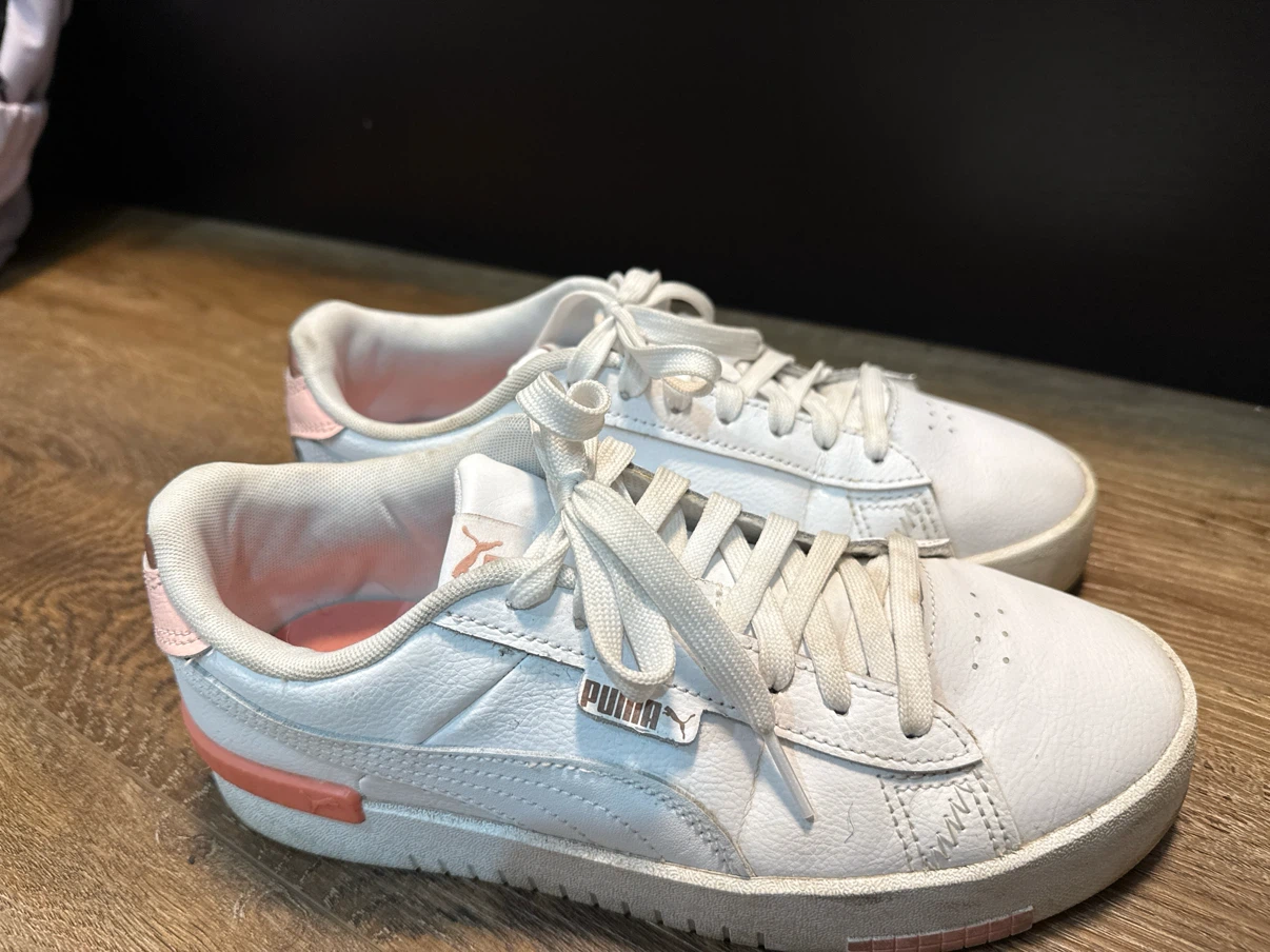 Puma White Pink Low Top Sneakers - photo 2
