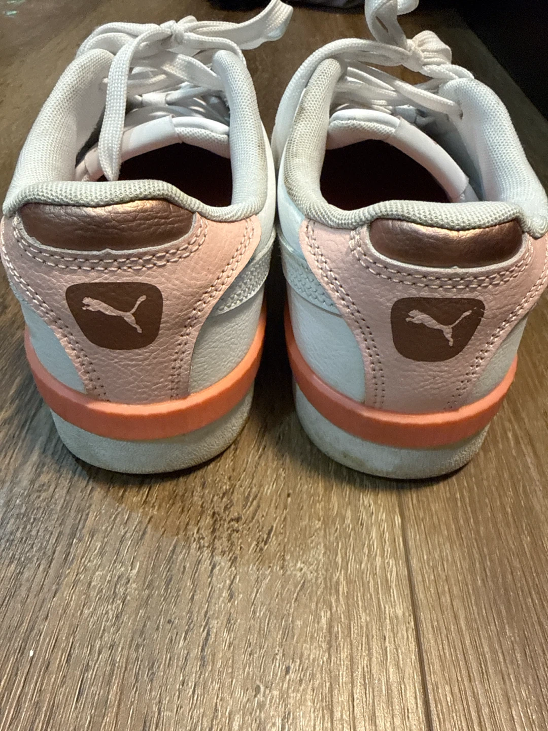 Puma White Pink Low Top Sneakers - photo 3