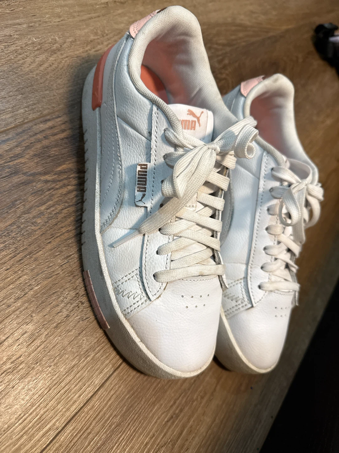Puma White Pink Low Top Sneakers - photo 4