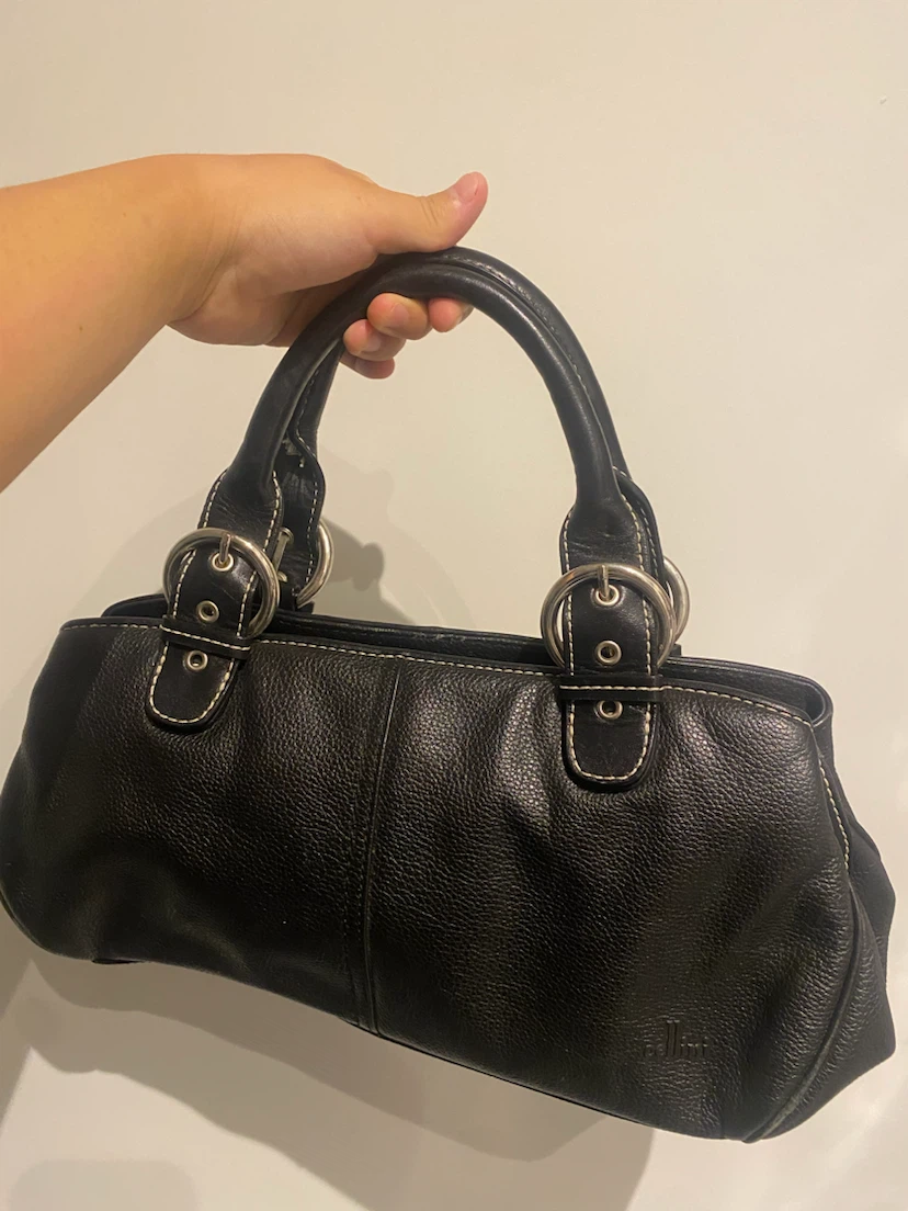 Cellini Black Leather Handbag