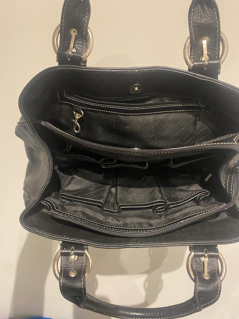 Cellini Black Leather Handbag - photo 2