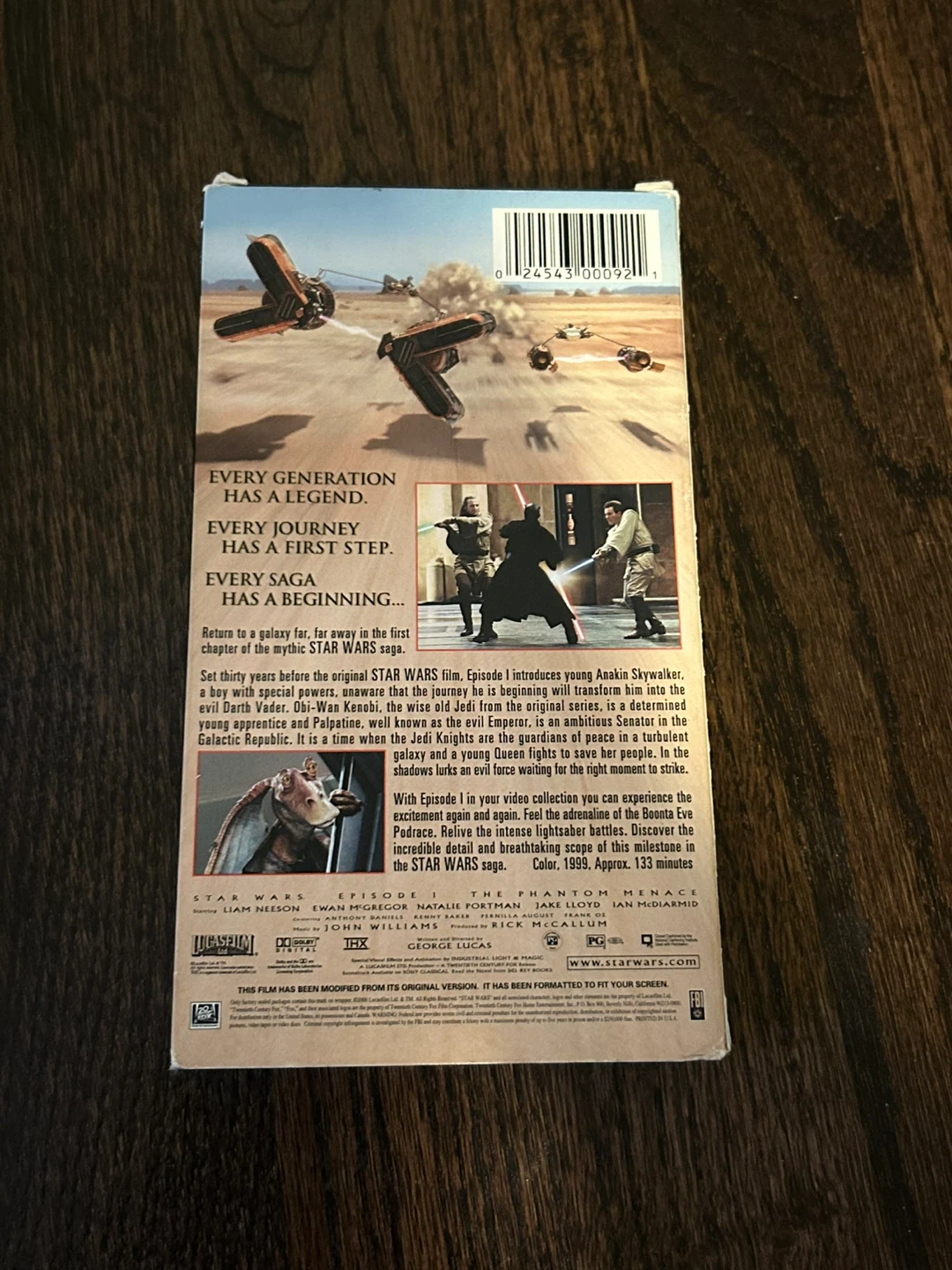 Star Wars Episode I: The Phantom Menace VHS - photo 2