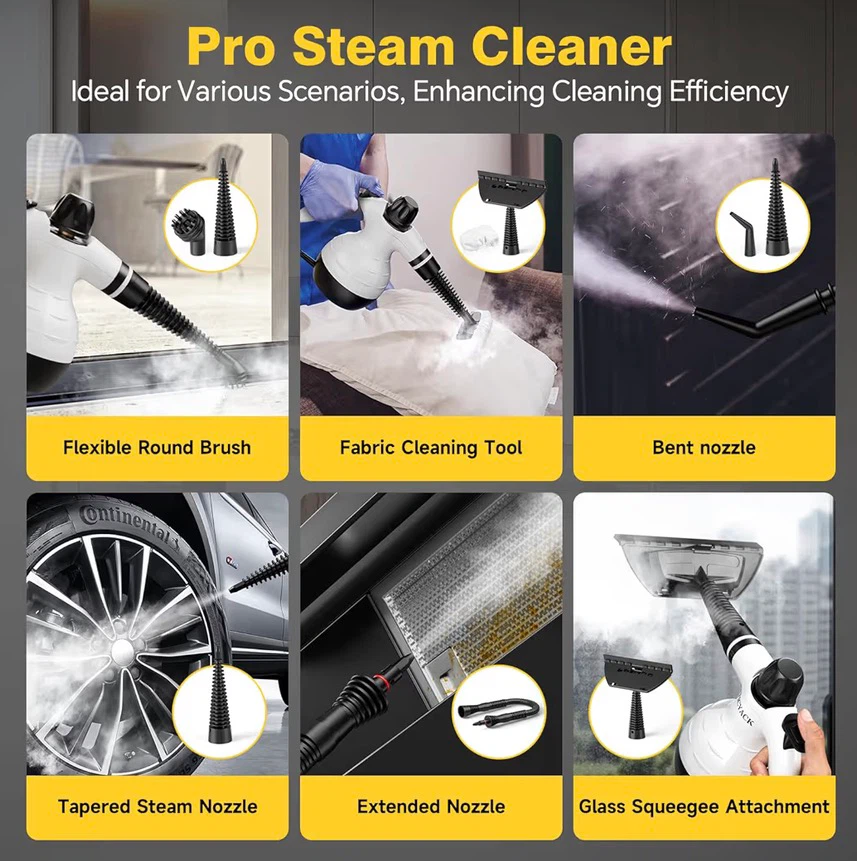 TICYACK Handheld Steam Cleaner – 16 Accessories - photo 4