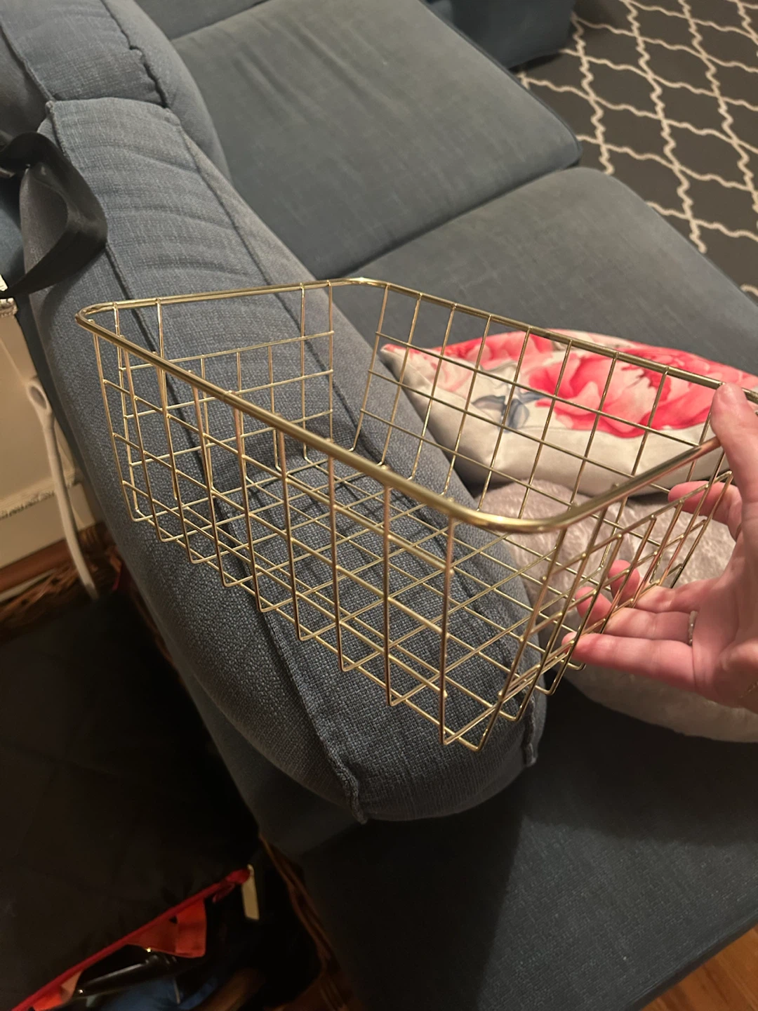 Gold Wire Storage Basket #freecycle