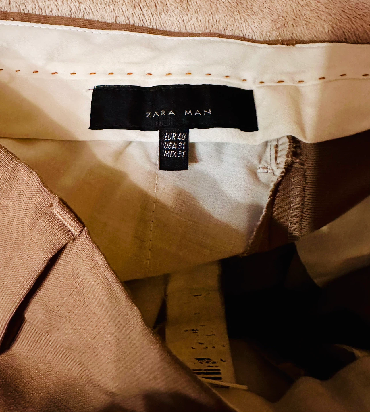 ZARA MAN Camel Brown/Warm tan Dress Pants - photo 3