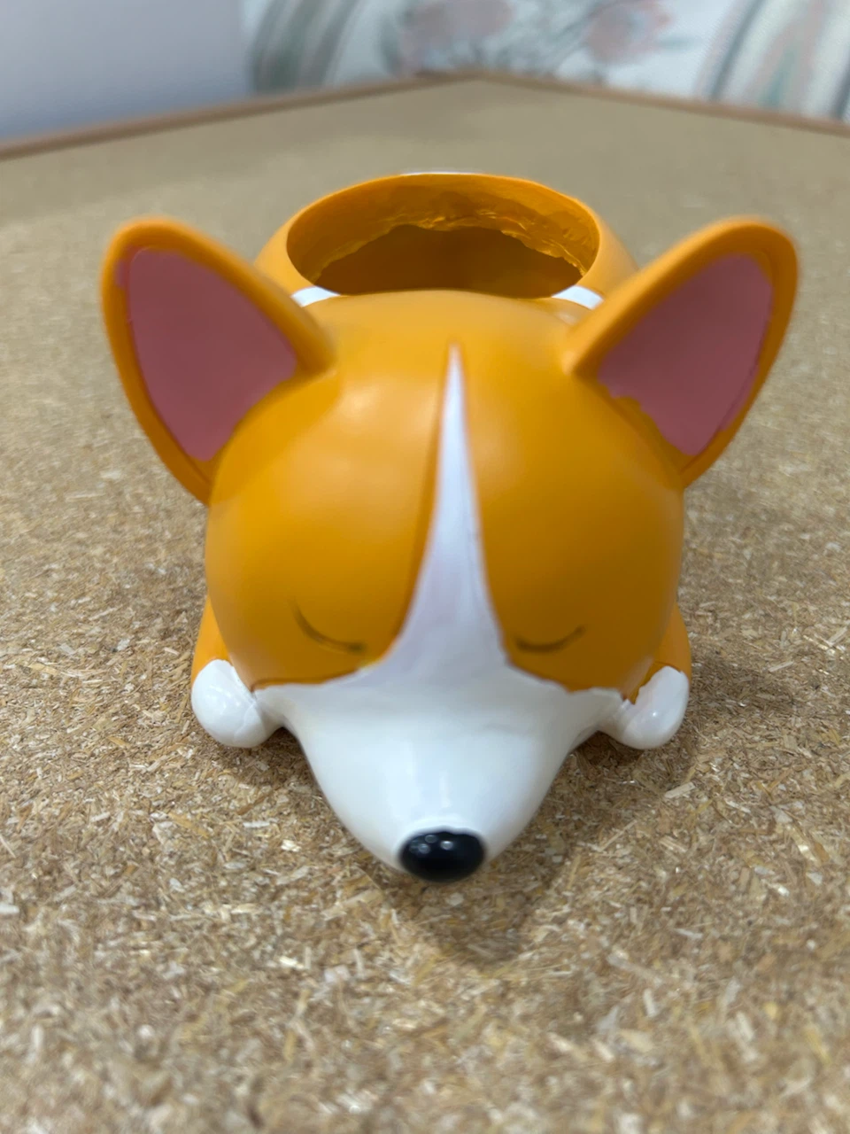 Orange Corgi Planter Pot