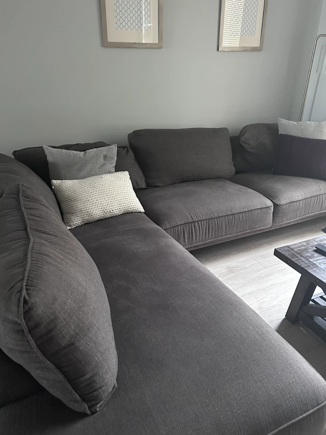 Grey sofa sectional