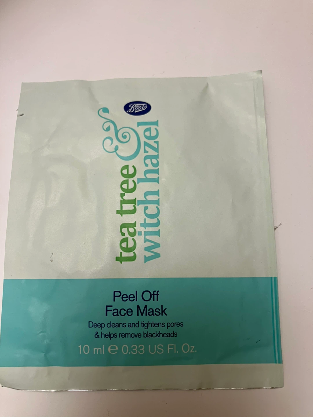 Boots tea tree and witch hazel face mask
