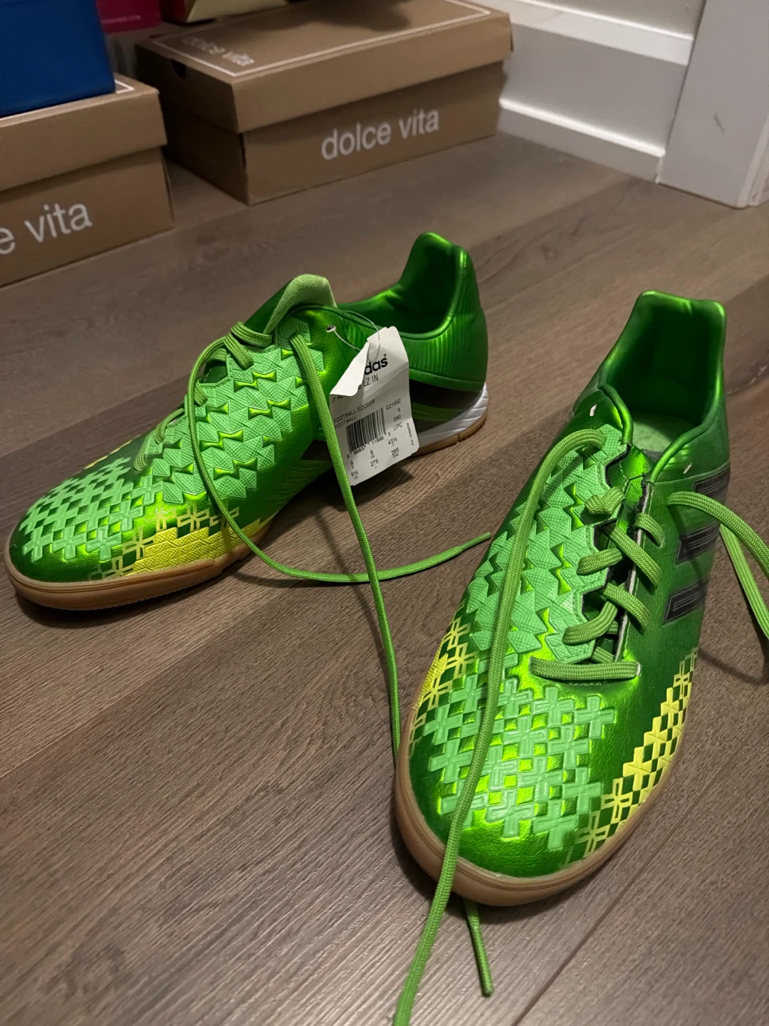 Adidas Football Soccer Shoes Green - Size 9.5 US
