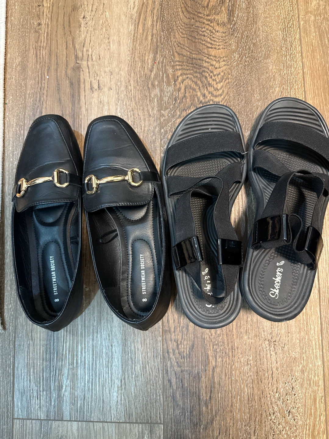 Black Skechers Women's Sandals and formal bellies