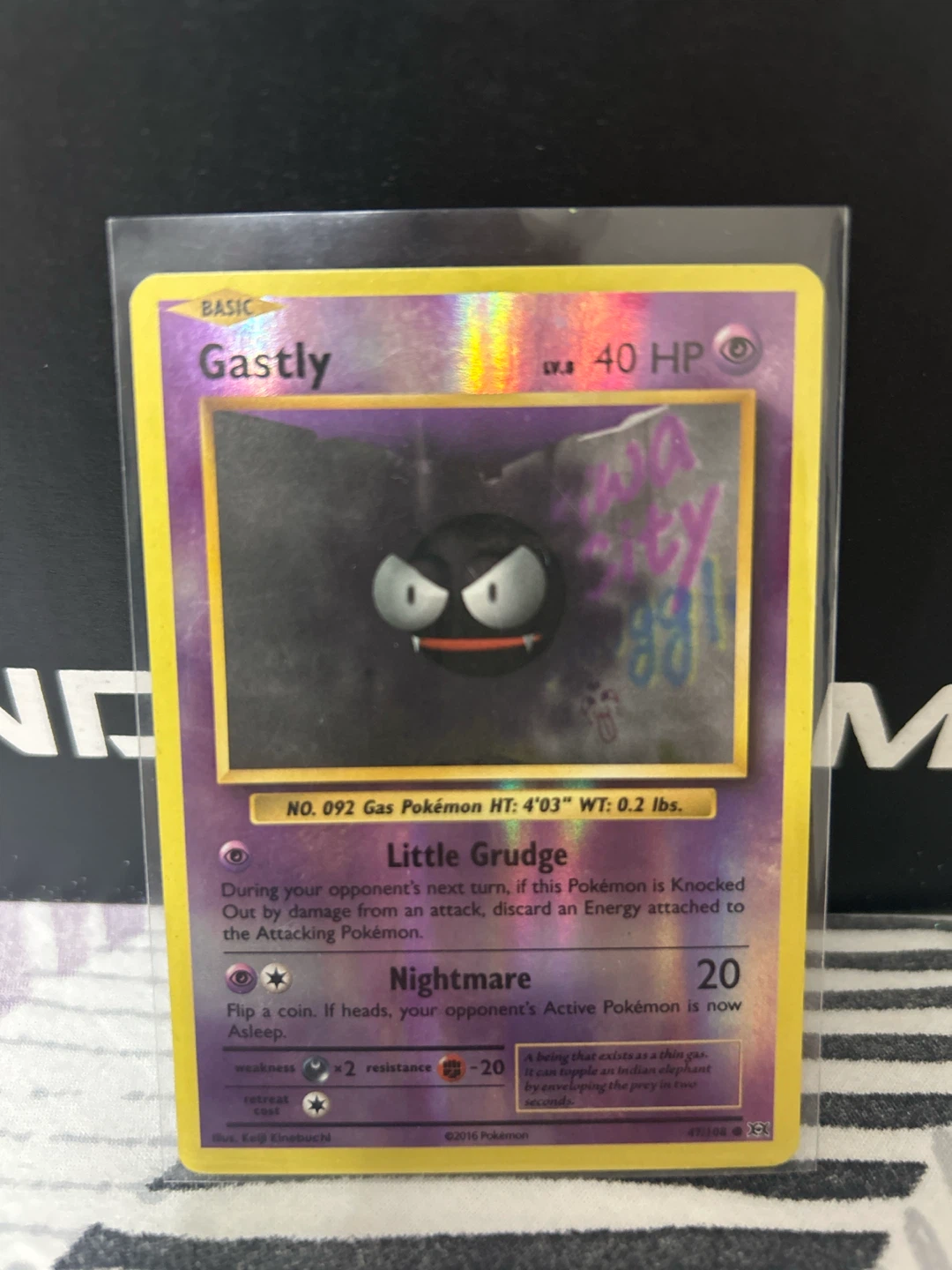 Gastly 47/108 Pokemon Evolutions Reverse Holo Card
