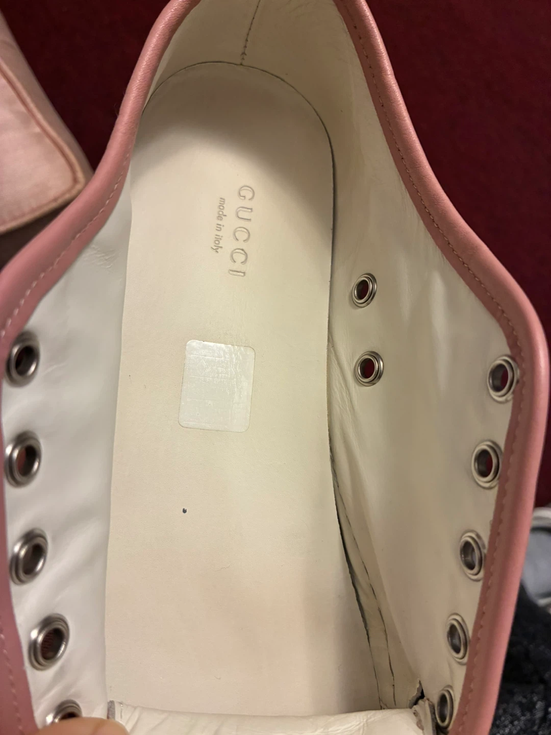 Gucci Pink Canvas Sneakers - photo 4