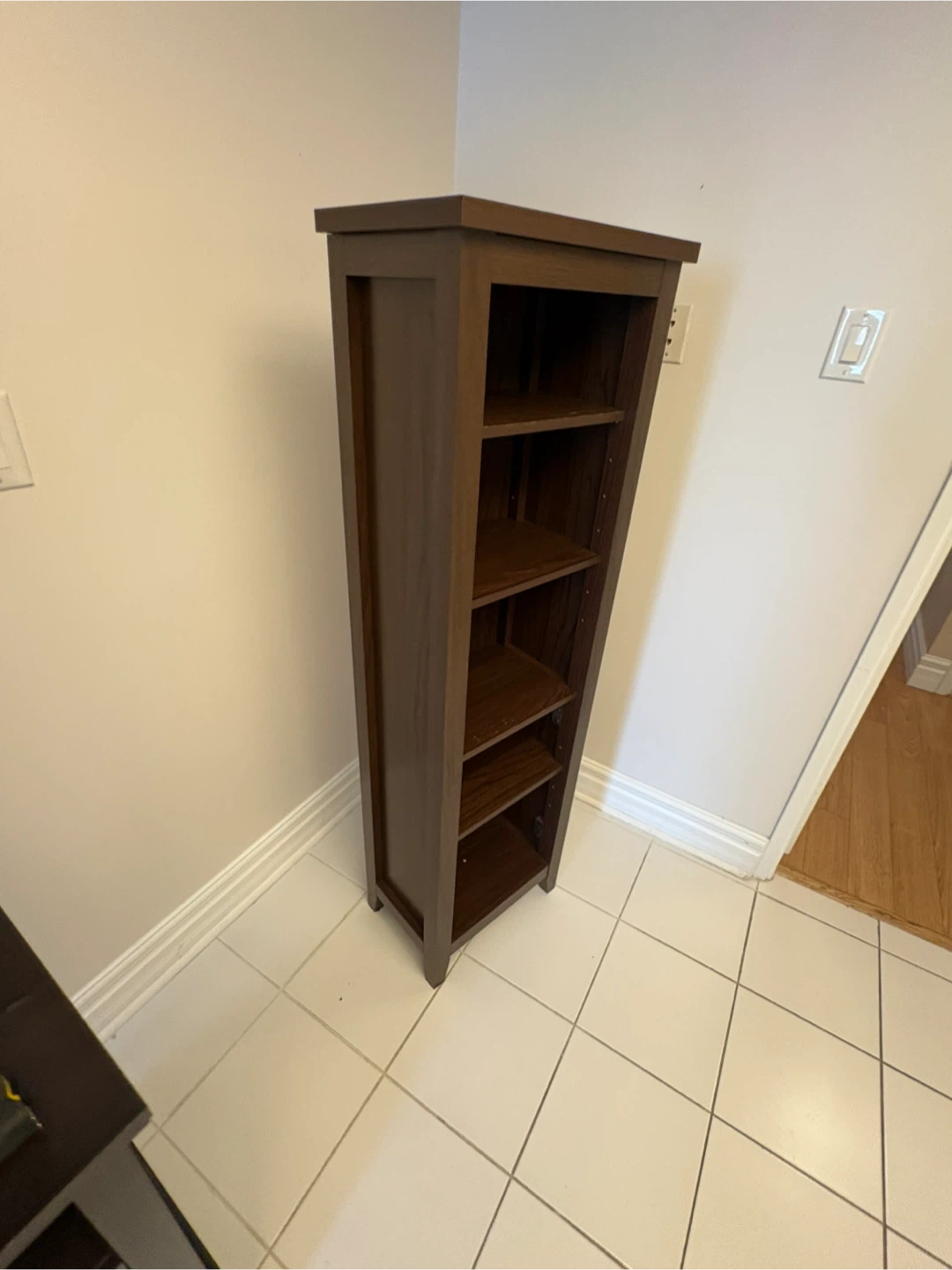 Free delivery used Dark Wood Bookshelf - photo 3