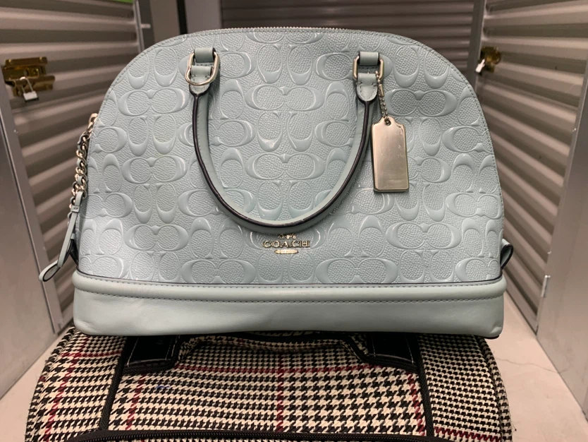 Coach Light Blue Monogram Dome Satchel Handbag - photo 2