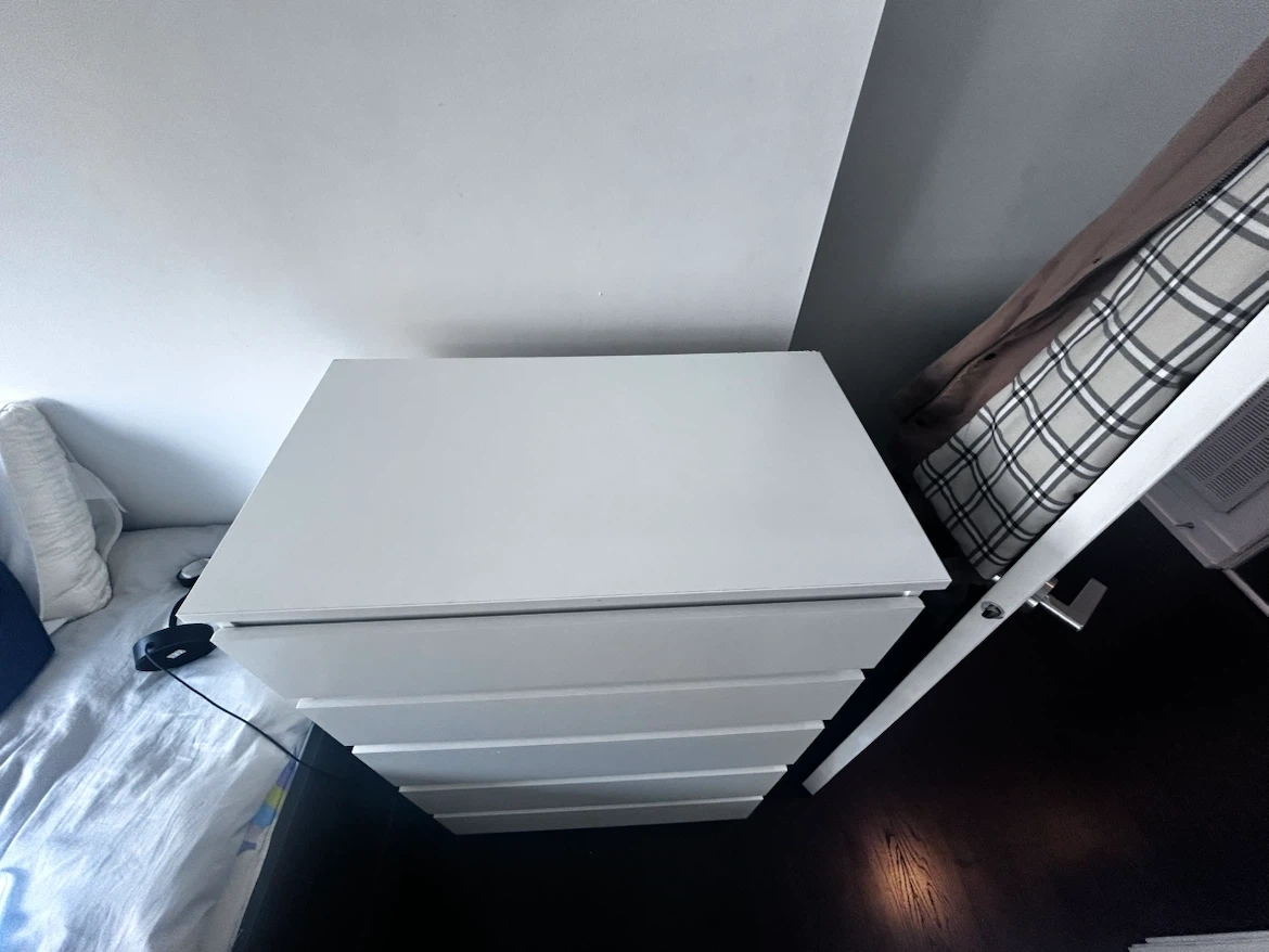 IKEA White 5-Drawer Dresser (MALM) - photo 2