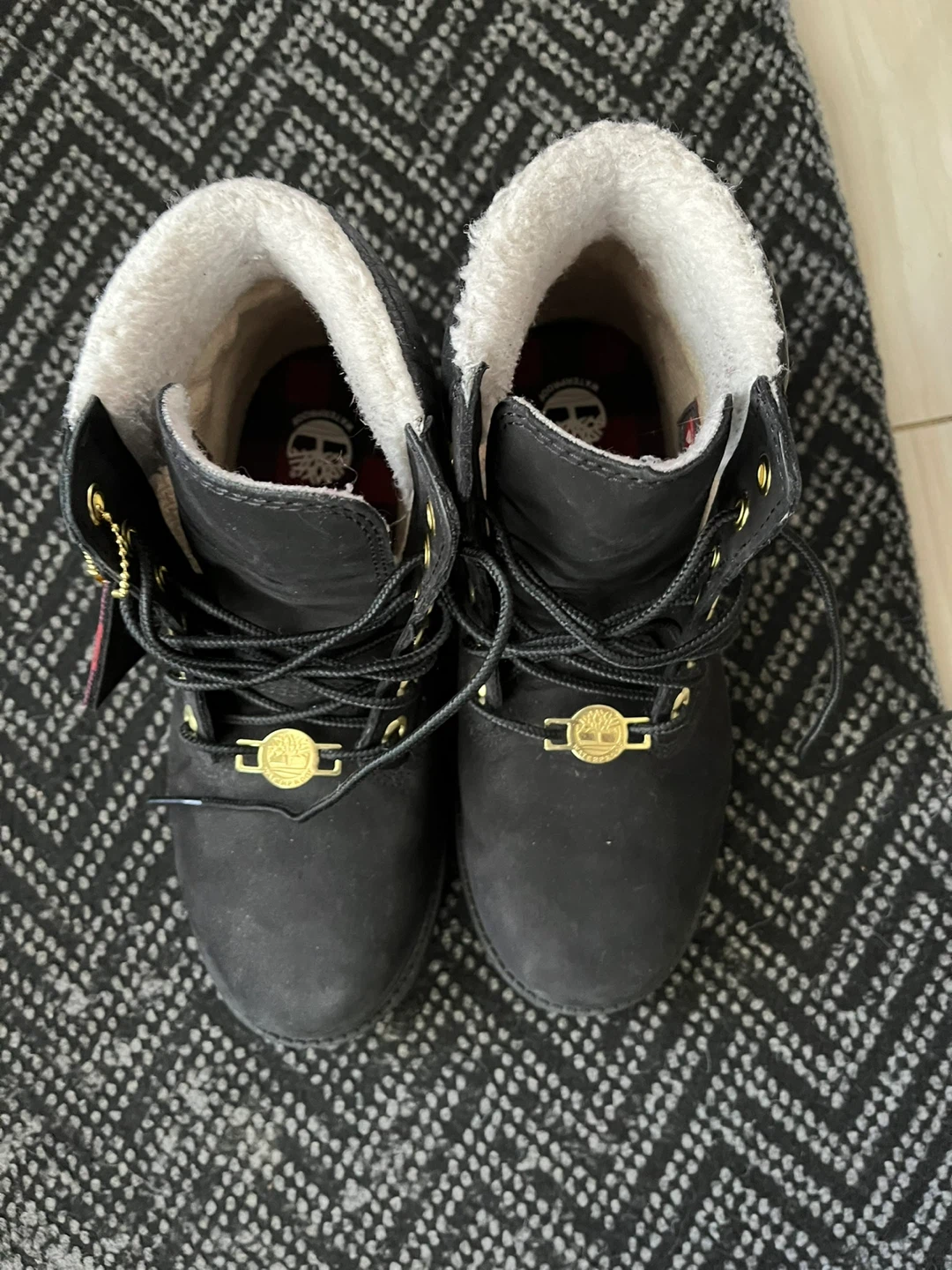Black and gold limited edition timberlands