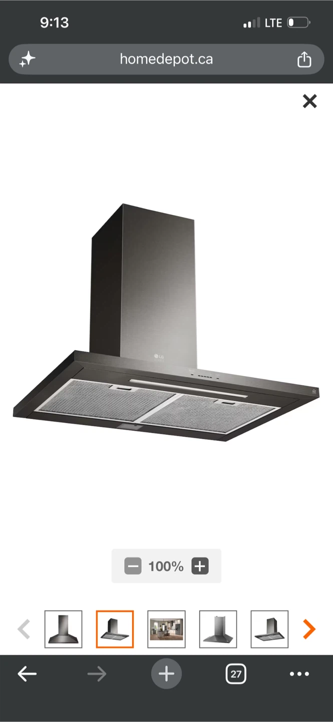 New LG Studio Wall-Mount Chimney Range Hood - photo 2