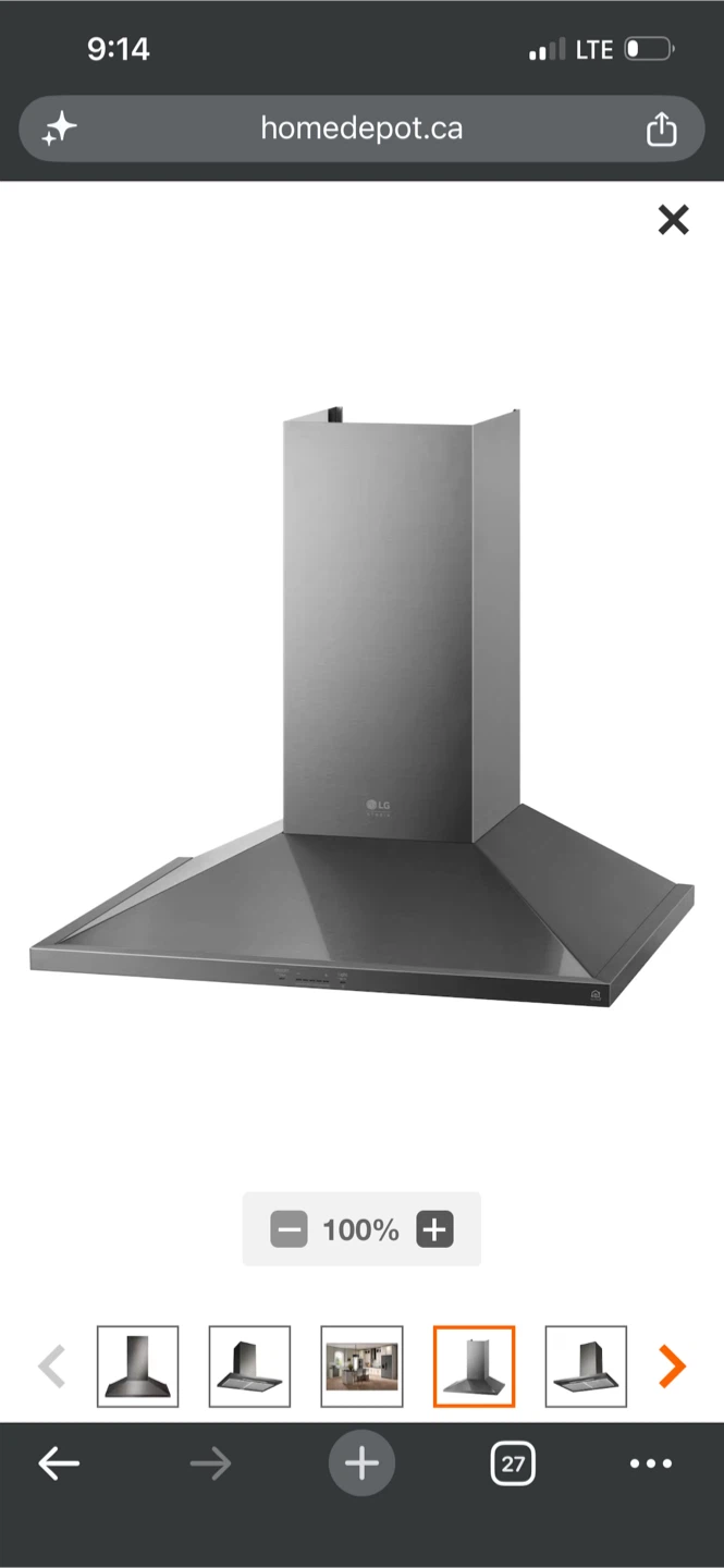 New LG Studio Wall-Mount Chimney Range Hood - photo 3