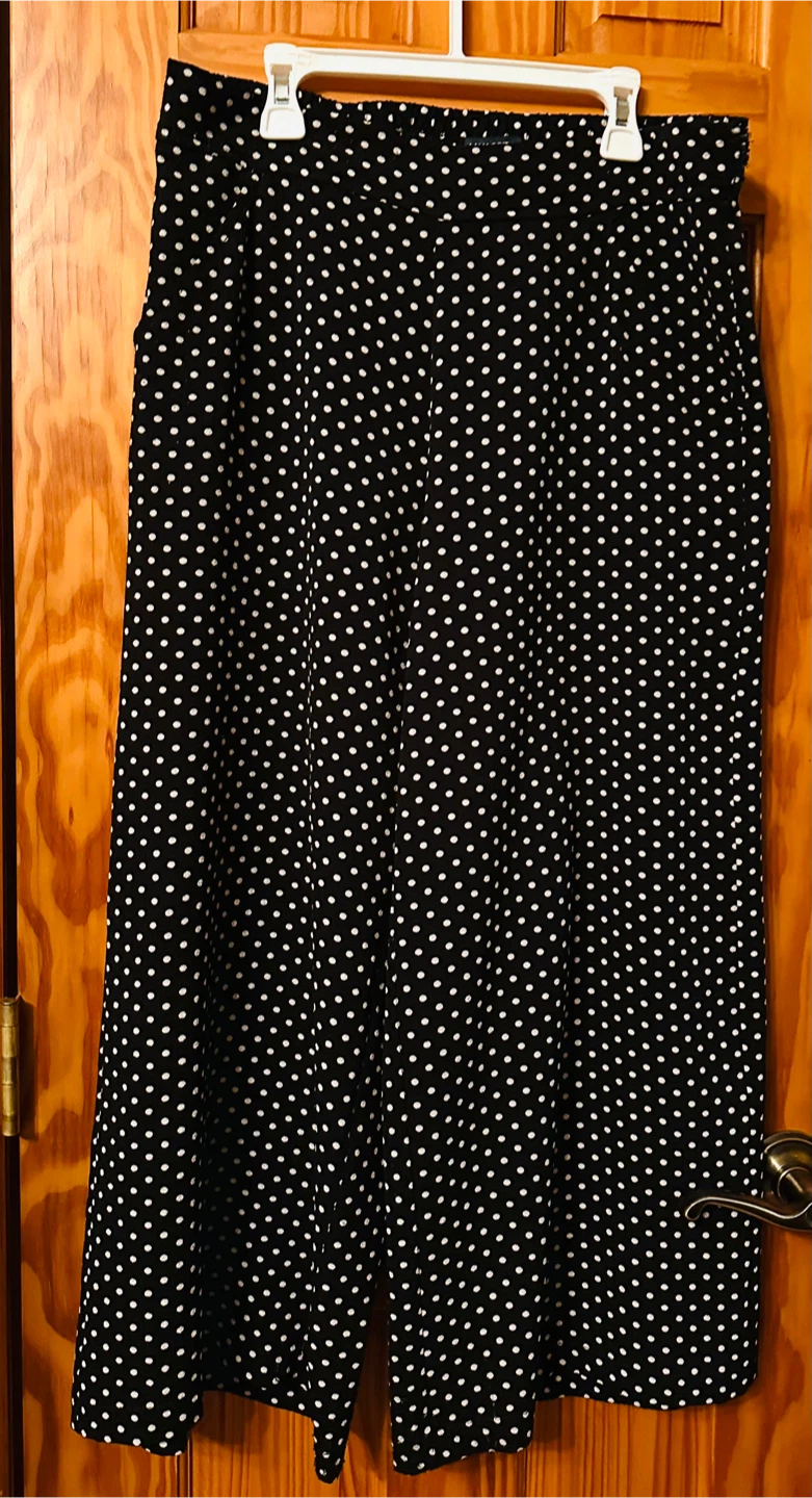 Max Edition Black Polka Dot Pants - Size M