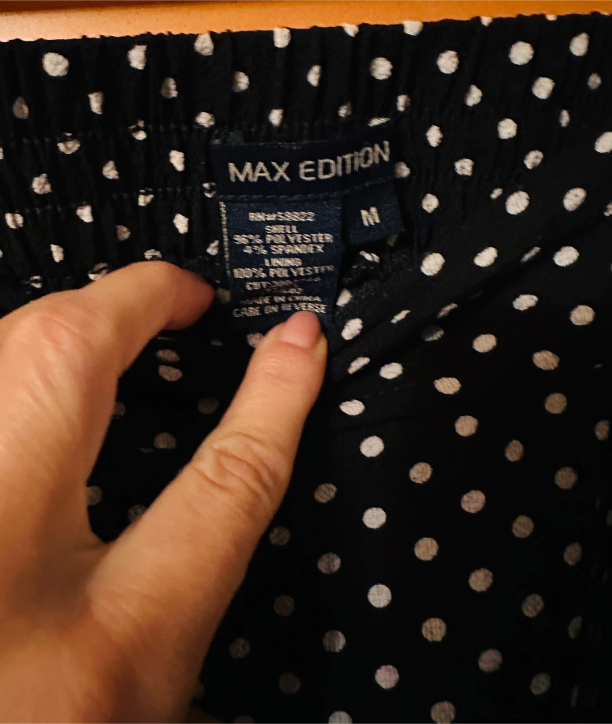 Max Edition Black Polka Dot Pants - Size M - photo 2