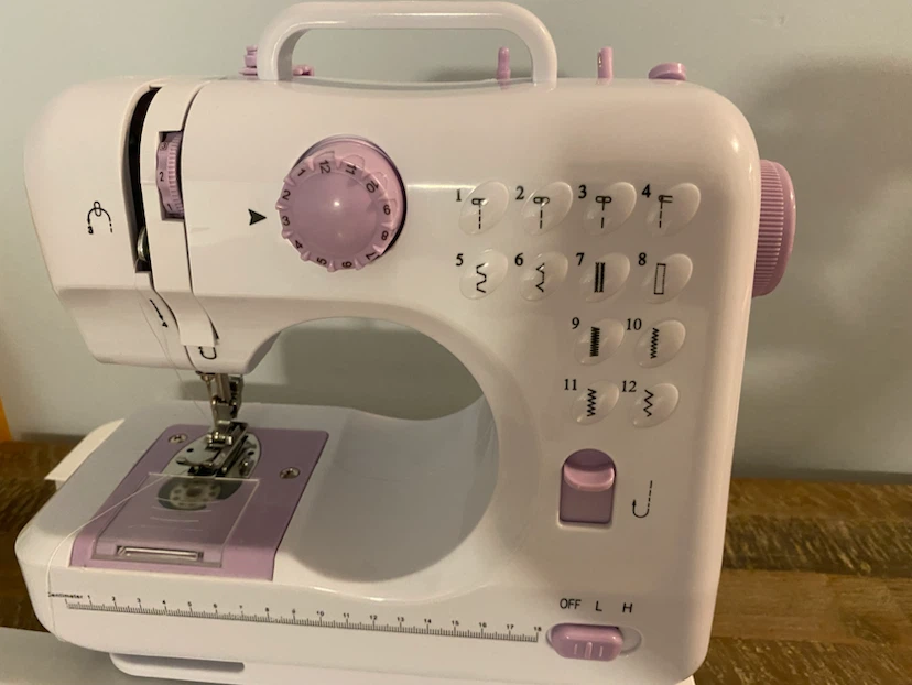 White and Purple Portable Sewing Machine - photo 2