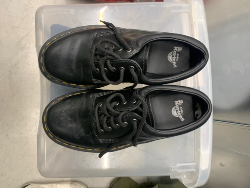 Dr. Martens Black Leather Platform Shoes