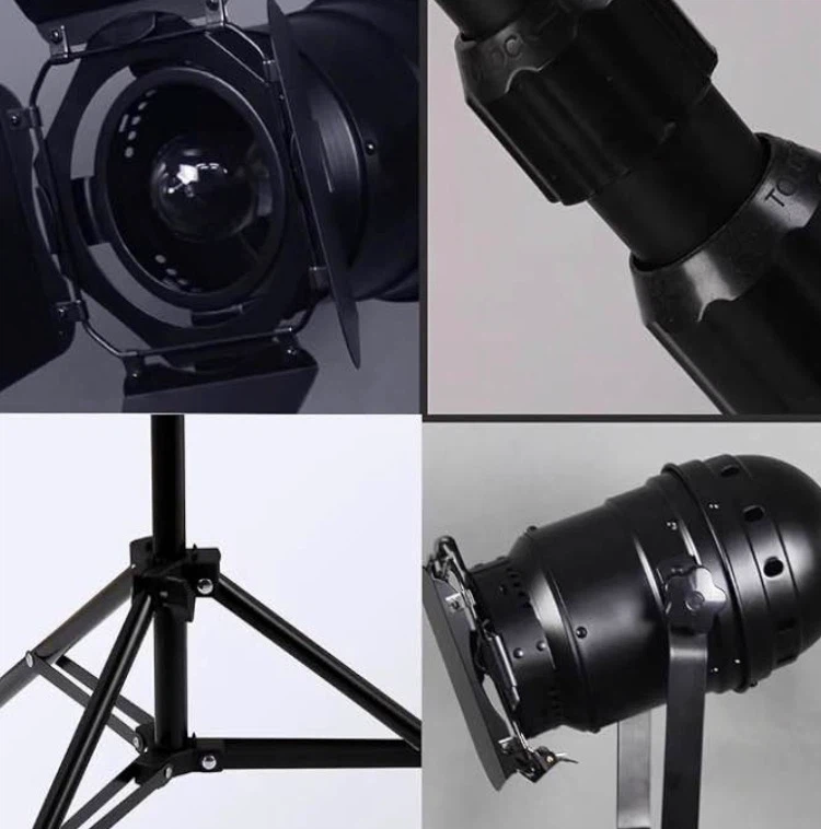 Double Spotlight Floor Lamp with Tripod Stand - photo 2