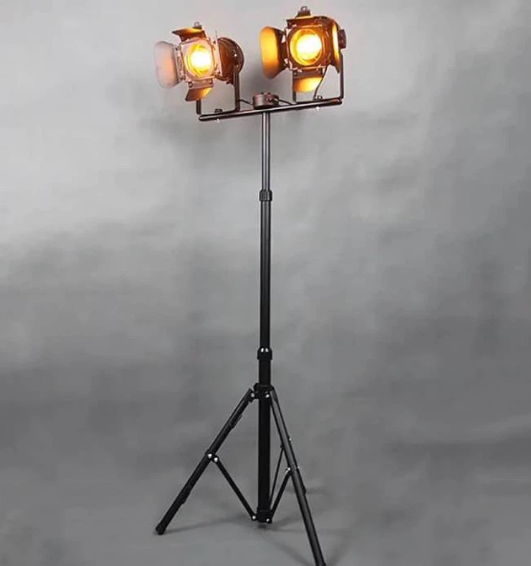 Double Spotlight Floor Lamp with Tripod Stand - photo 4