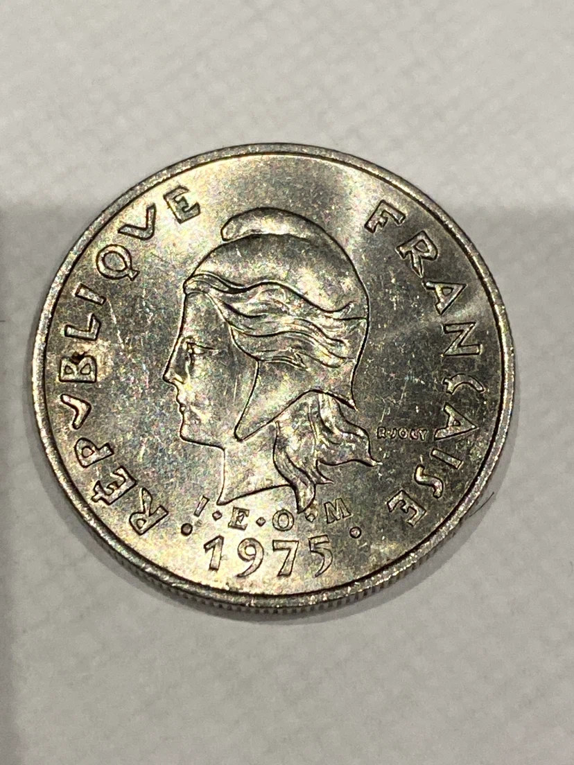 1975 French Polynesia 10 Franc Coin